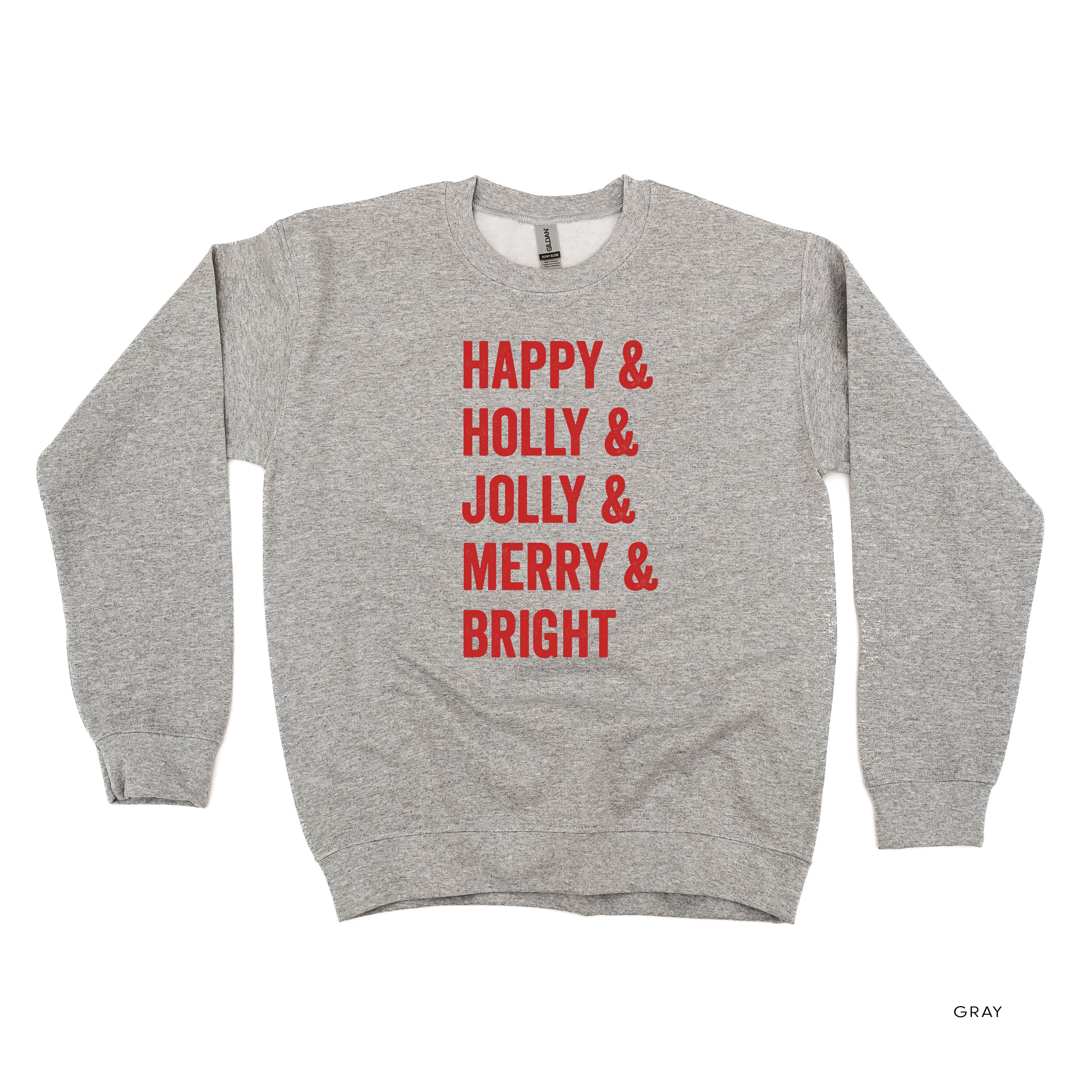 Happy & Holly & Jolly & Merry & Bright - Basic Fleece - Image 5