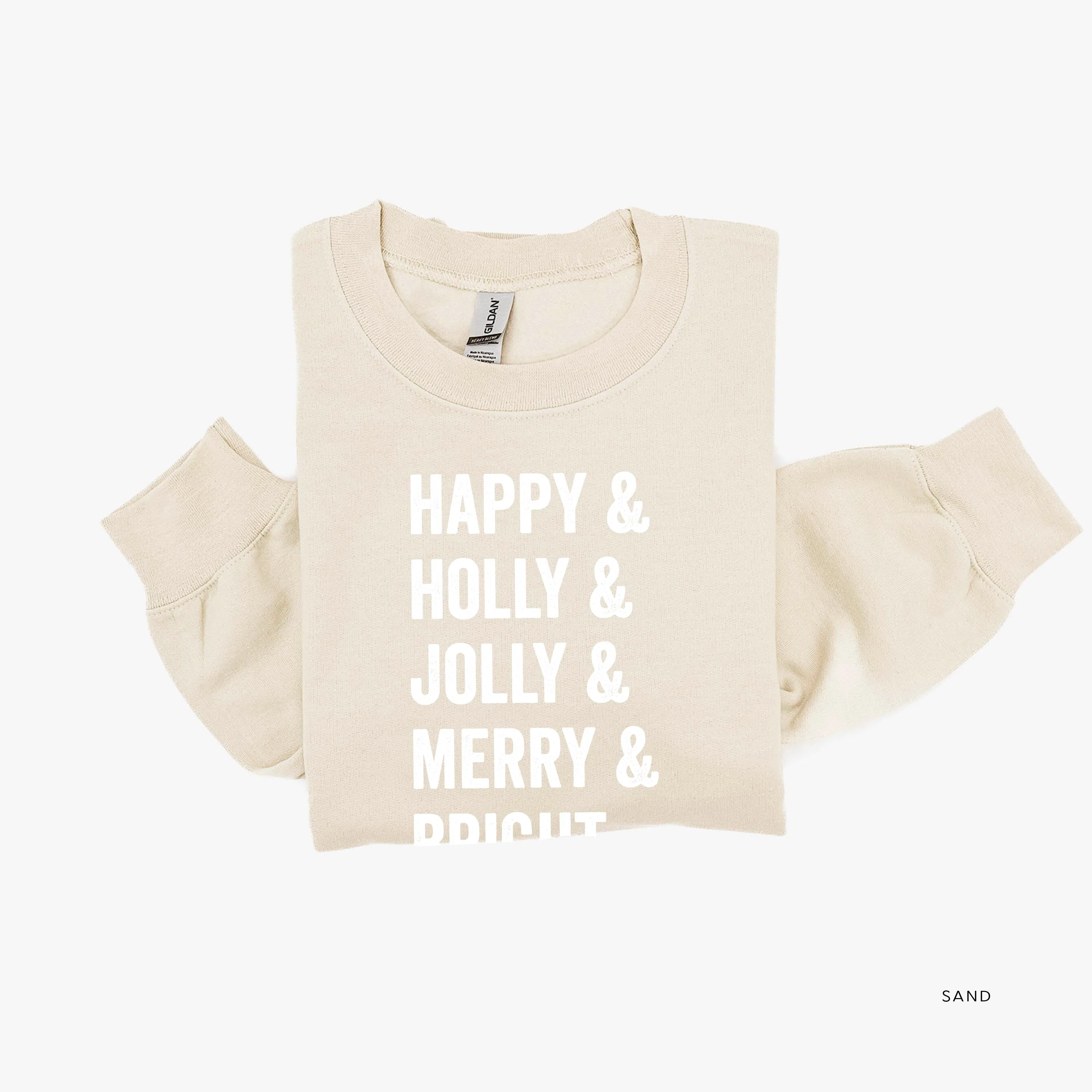 Happy & Holly & Jolly & Merry & Bright - Basic Fleece - Image 7