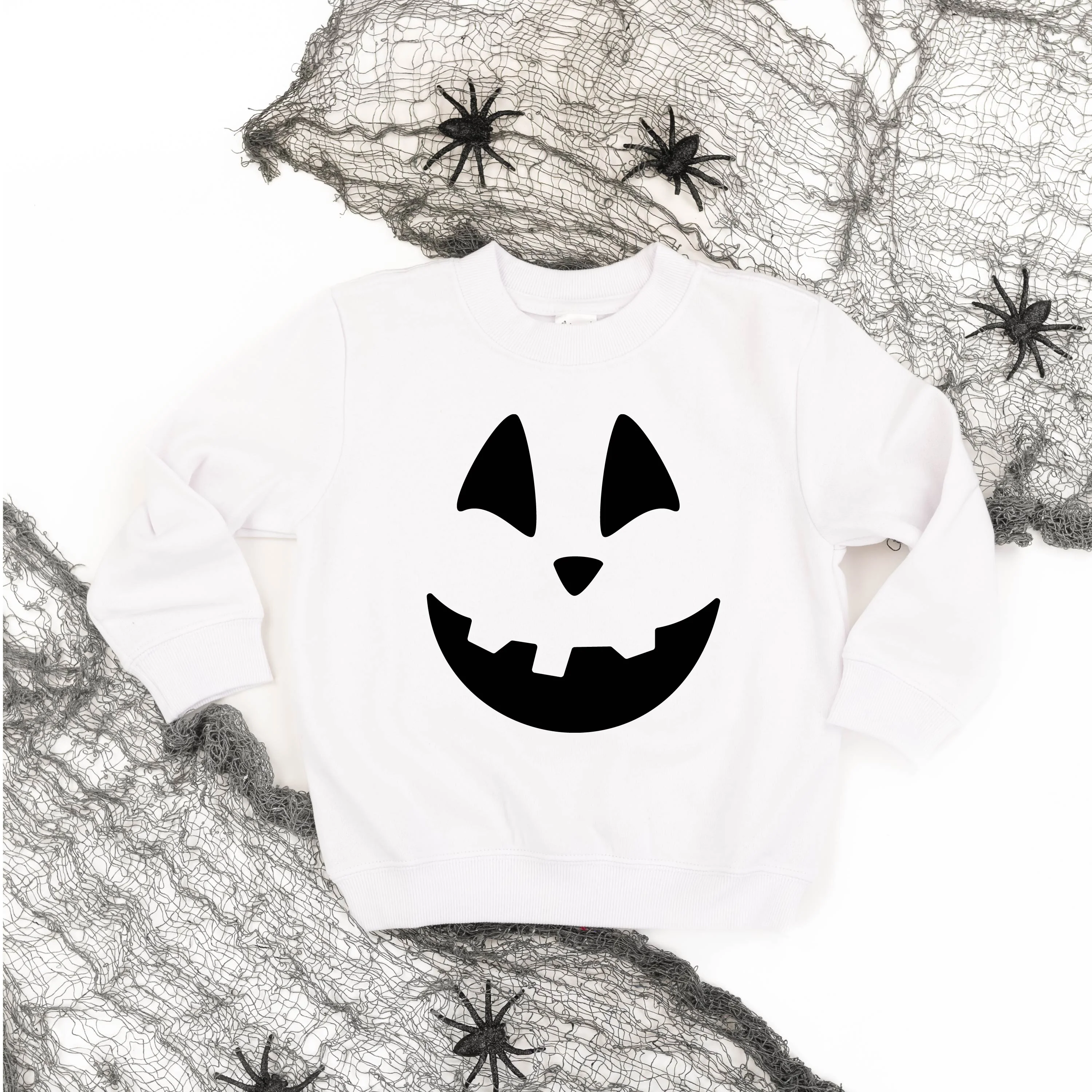 Happy Jack-o'-lantern Face - Child Sweater - Image 5