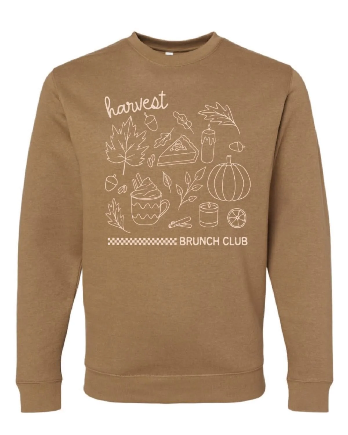 Harvest Brunch Club (f&bd) - Coyote Brown - Set of 2 ELEVATED Fleece Sweaters - Image 6