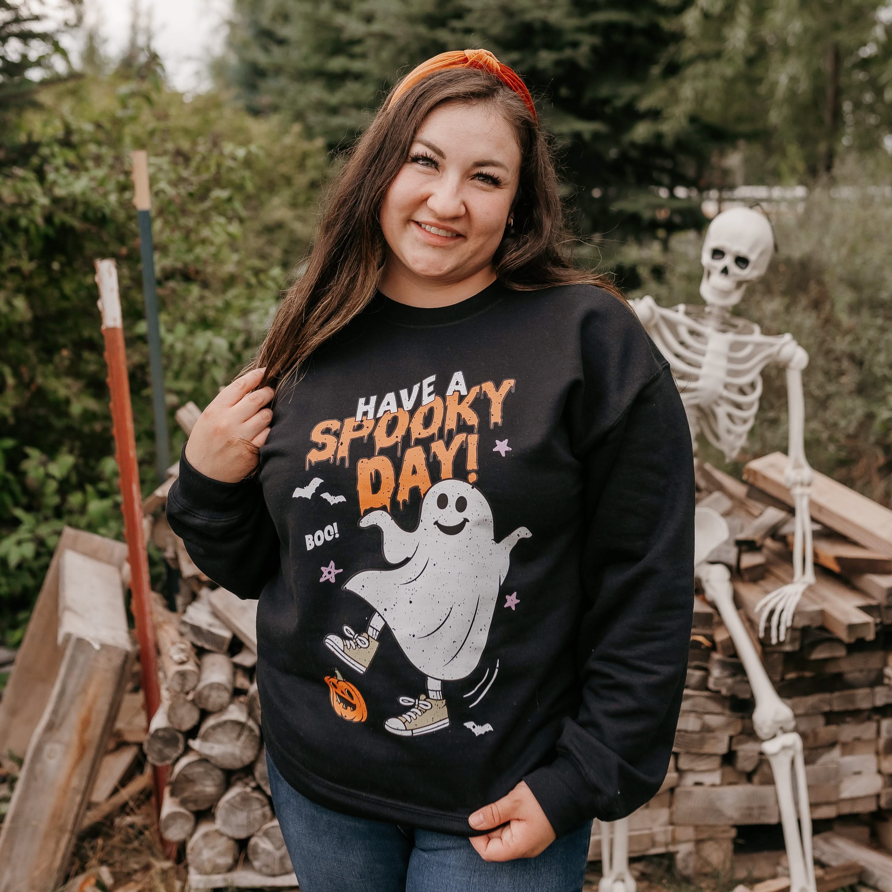 Have A Spooky Day - Black Basic Fleece - Image 2