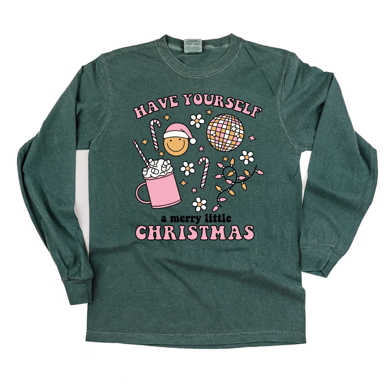 Have Yourself A Merry Little Christmas - Long Sleeve Comfort Colors Tee - Image 3