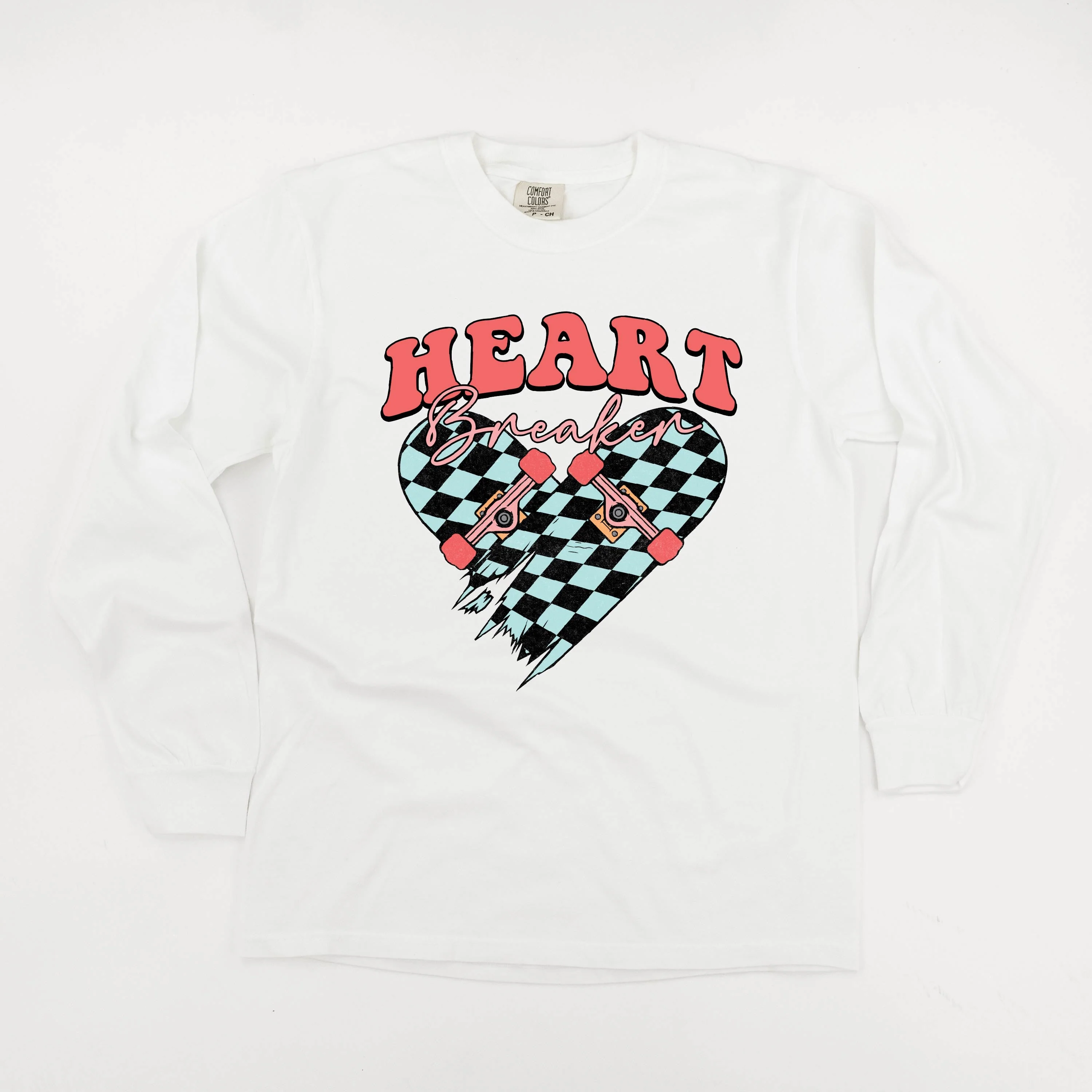 Heart Breaker - Skateboard - Long Sleeve Comfort Colors Tee - Image 8