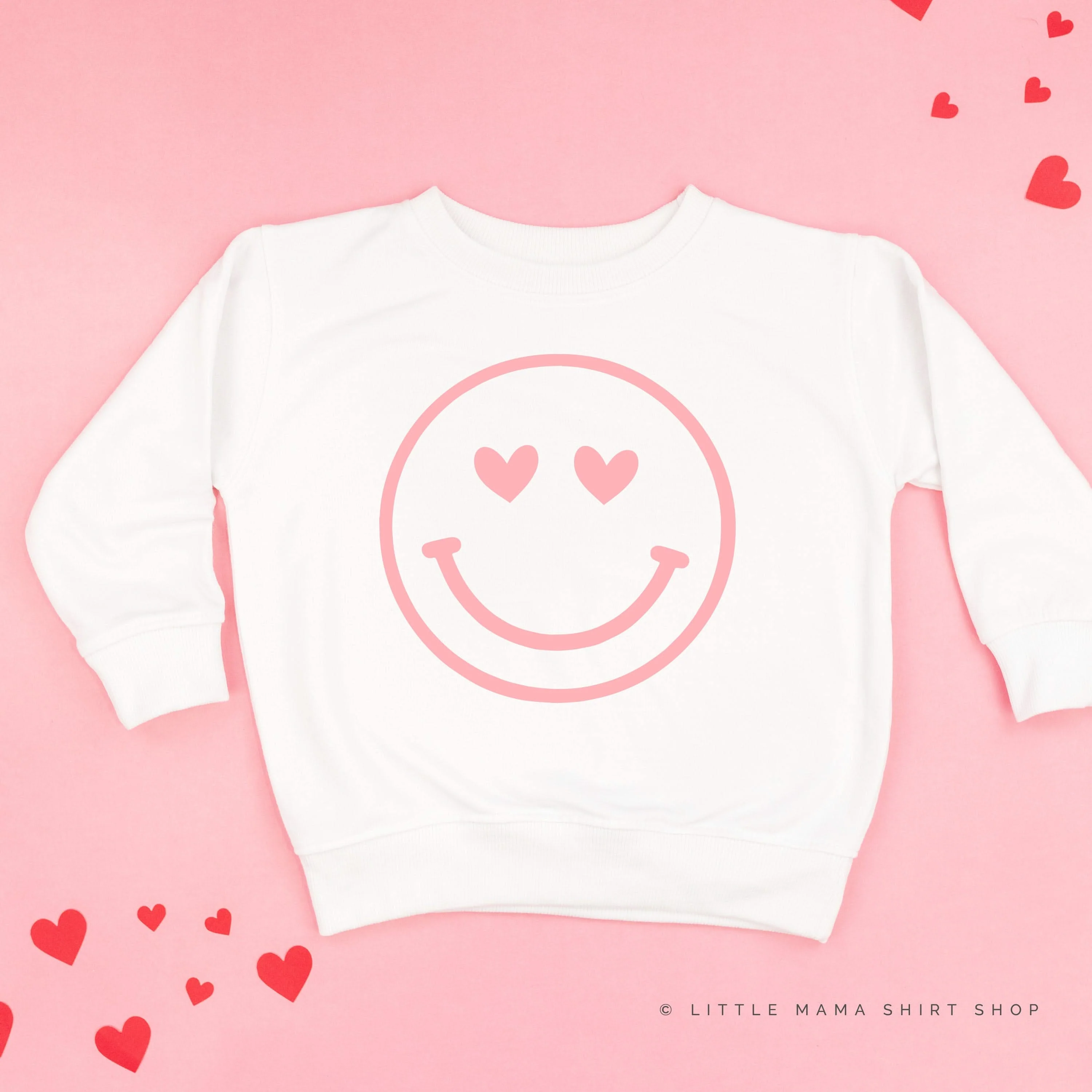 Heart Eyes Smiley Face - Child Sweater - Image 10