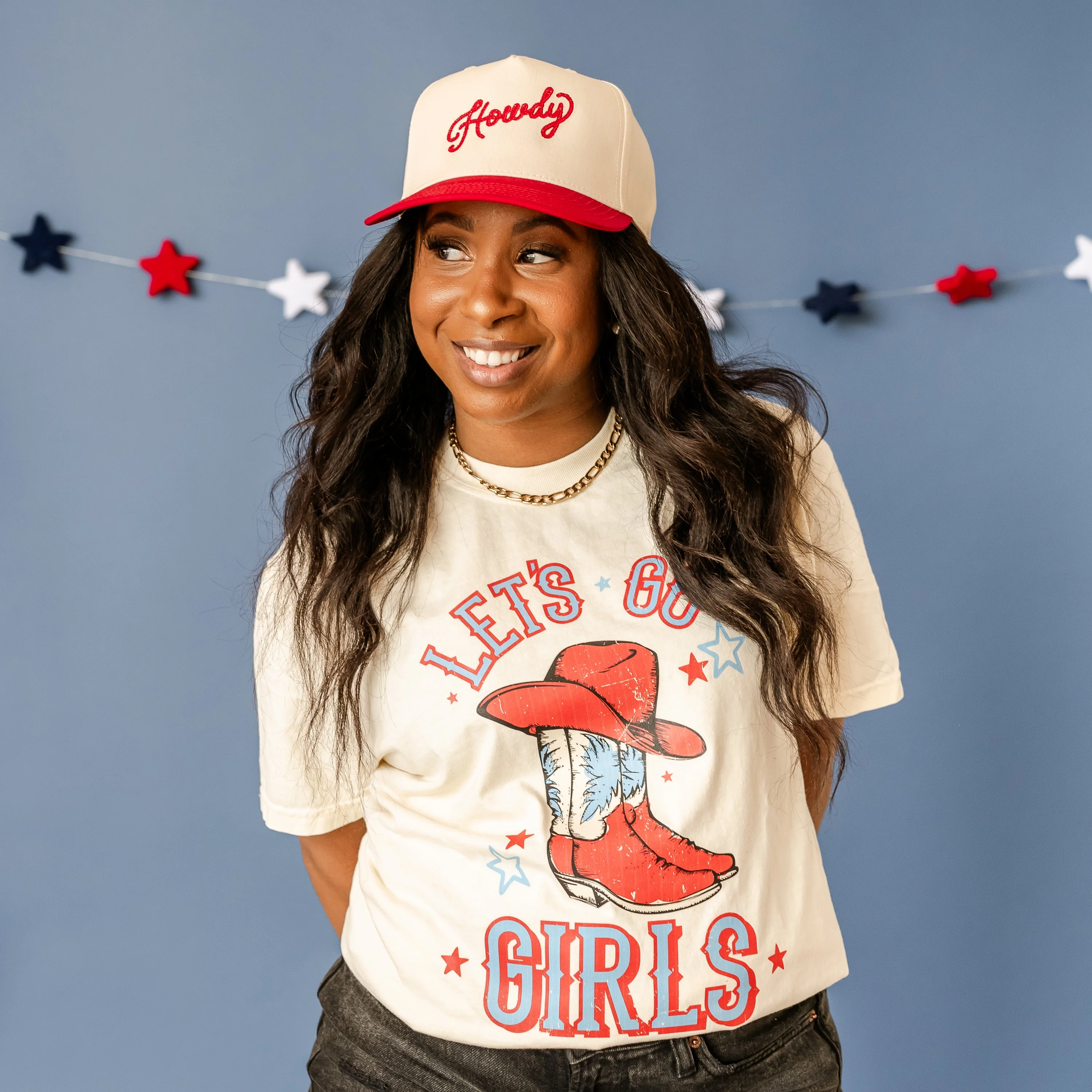 Howdy - LMSS Exclusive Trucker Hat - Cream and Red - Image 2