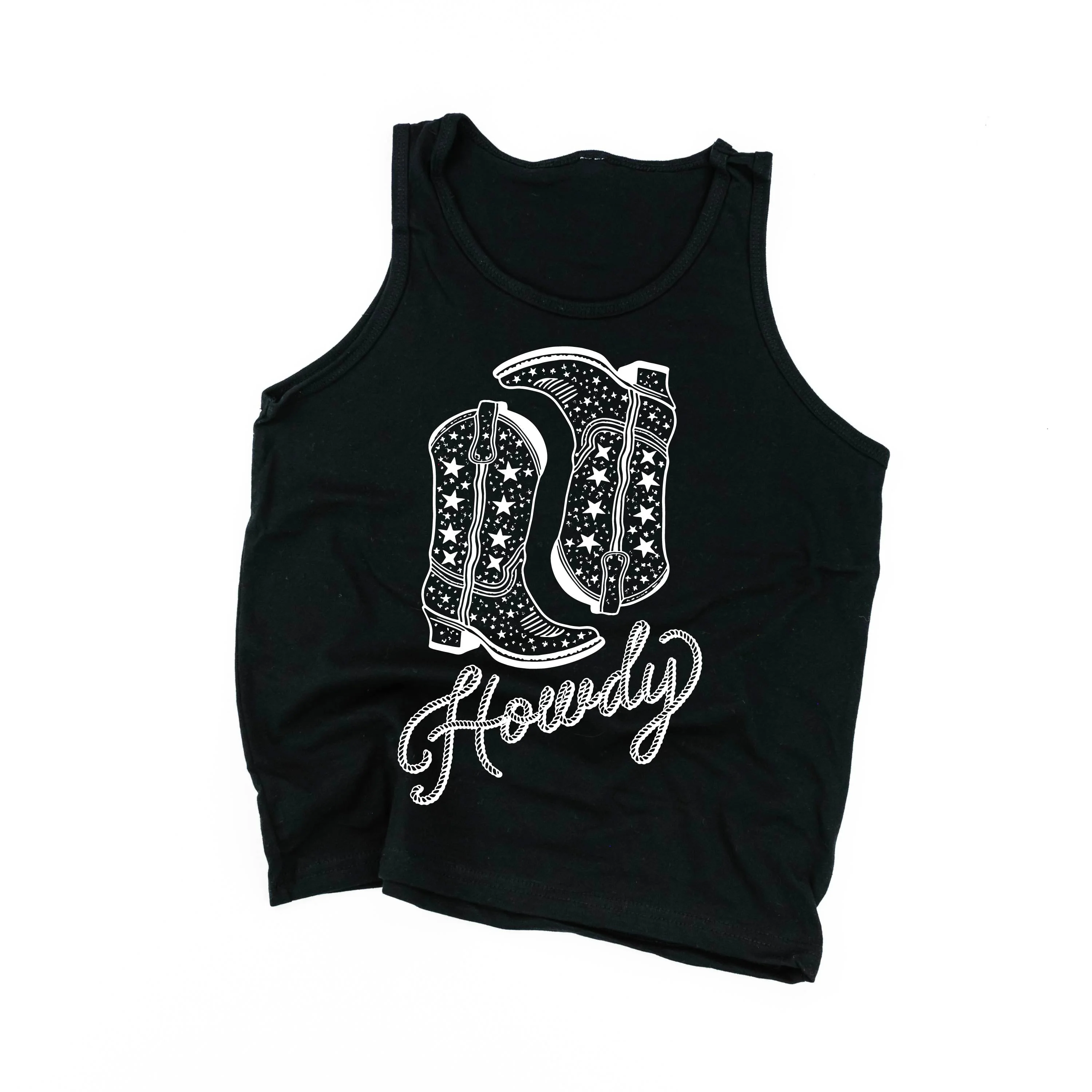 Howdy w/ Cowboy Boots - Child Jersey TANK