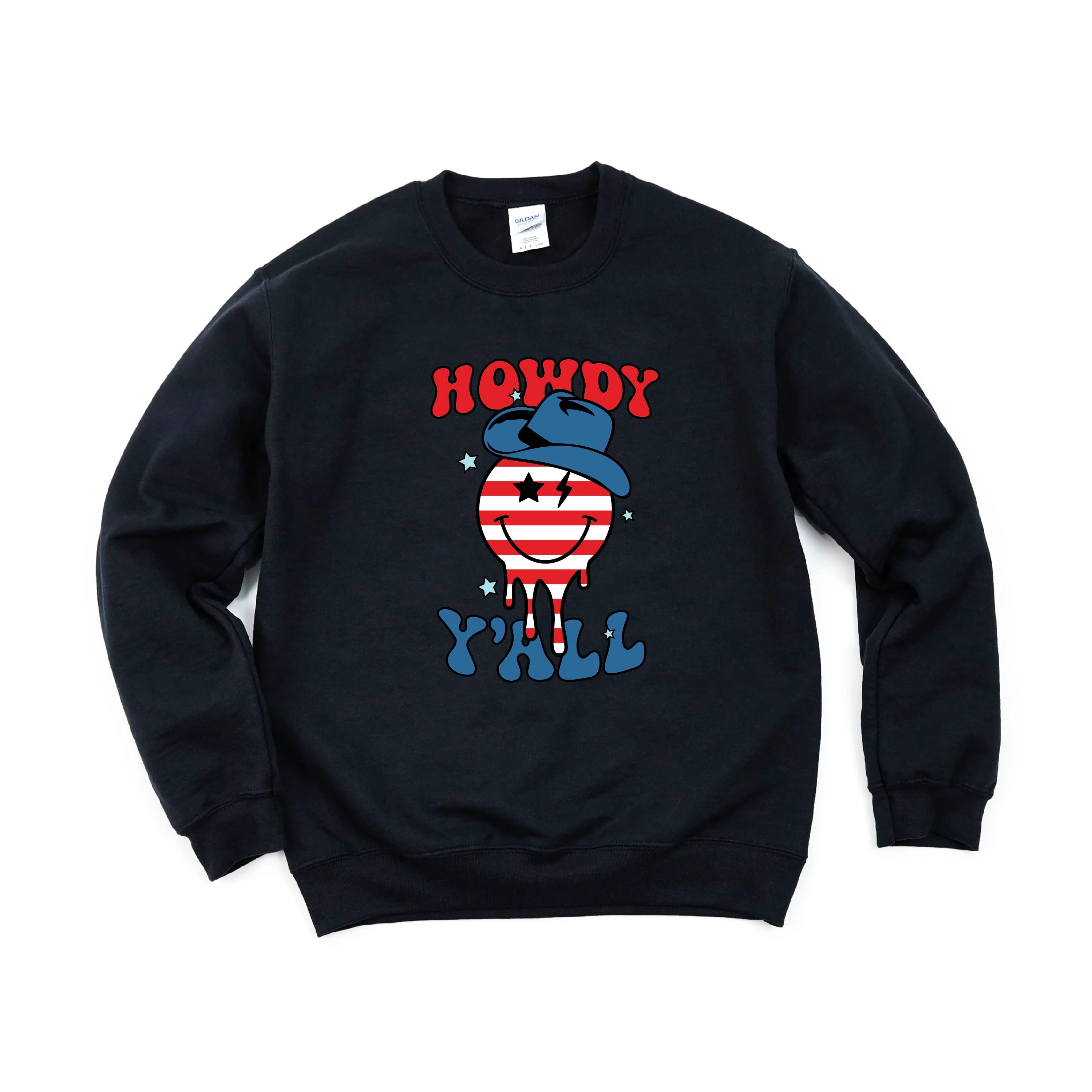 Howdy Y'all - Cowboy Smiley - BASIC Fleece - Image 3