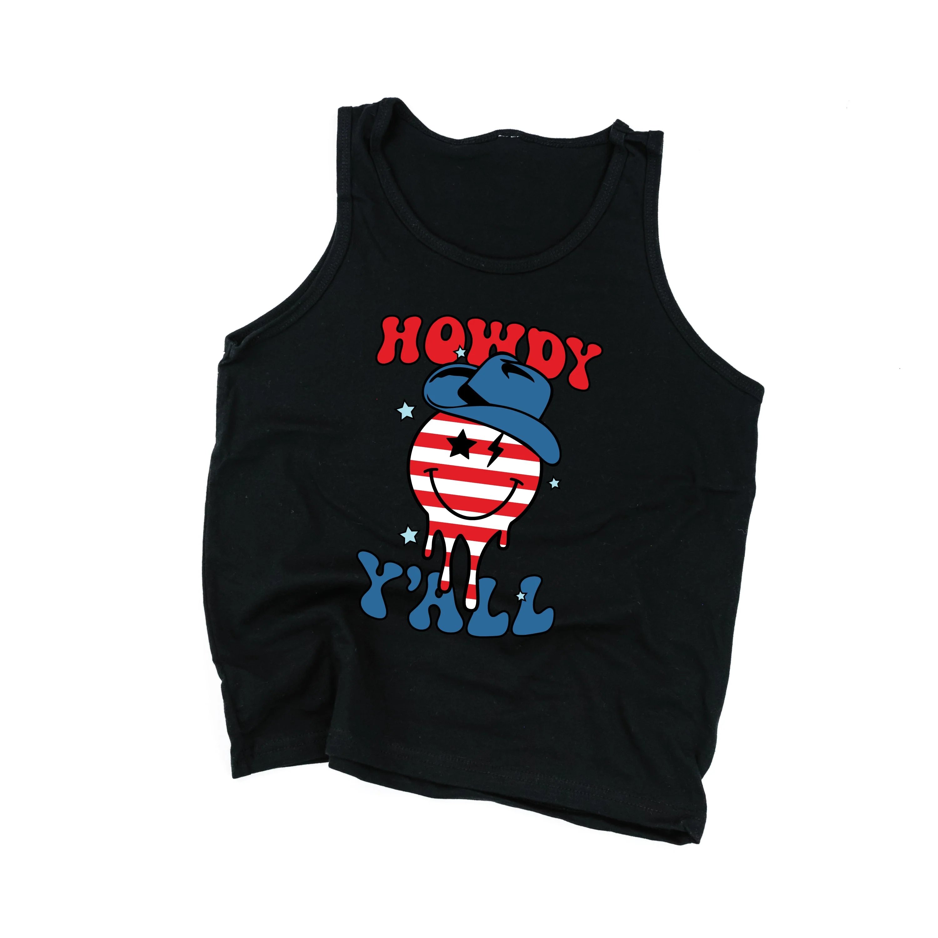 Howdy Y'all - Cowboy Smiley - Child Jersey TANK - Image 3