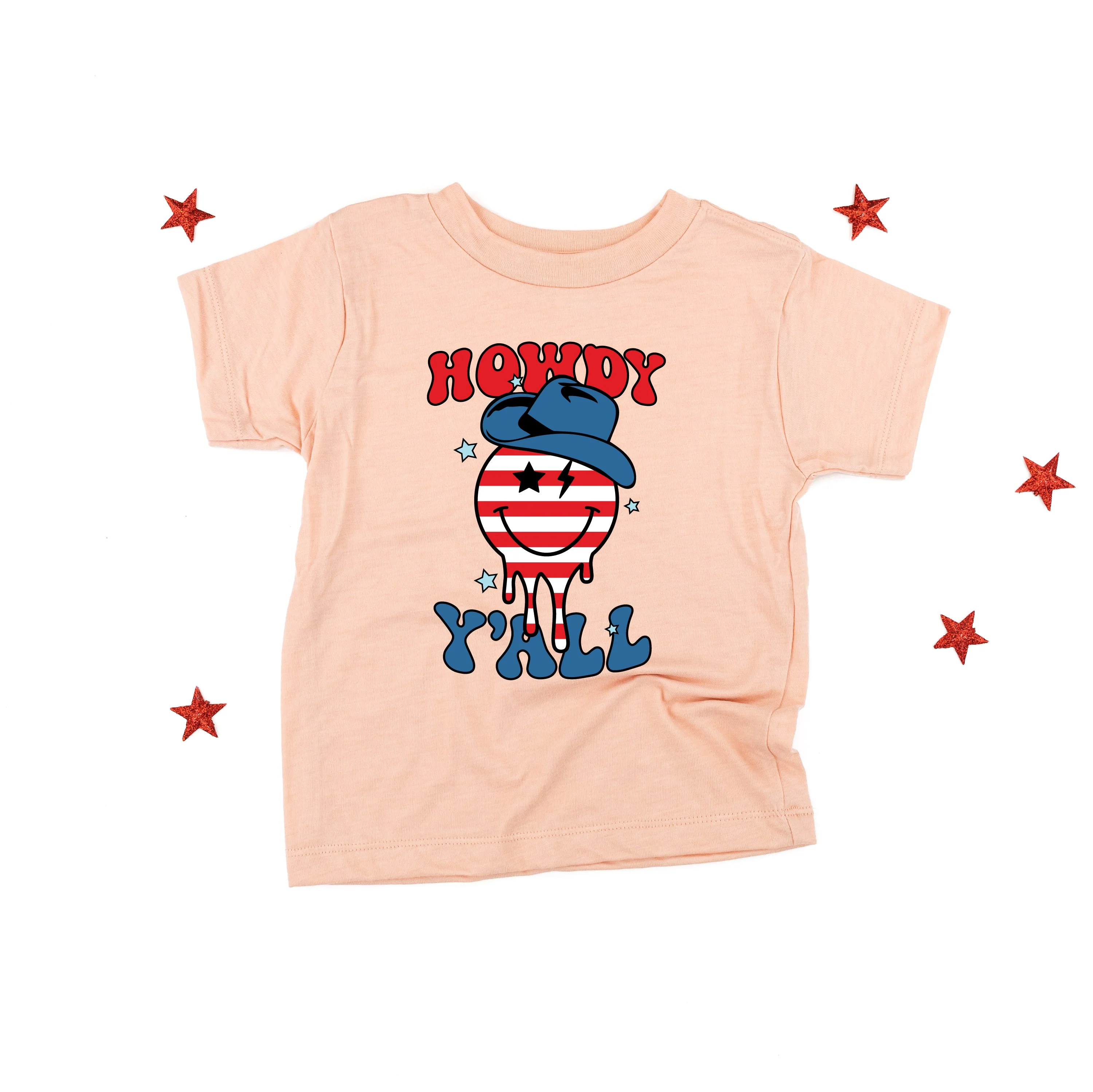 Howdy Y'all - Cowboy Smiley - Child Tee - Image 7