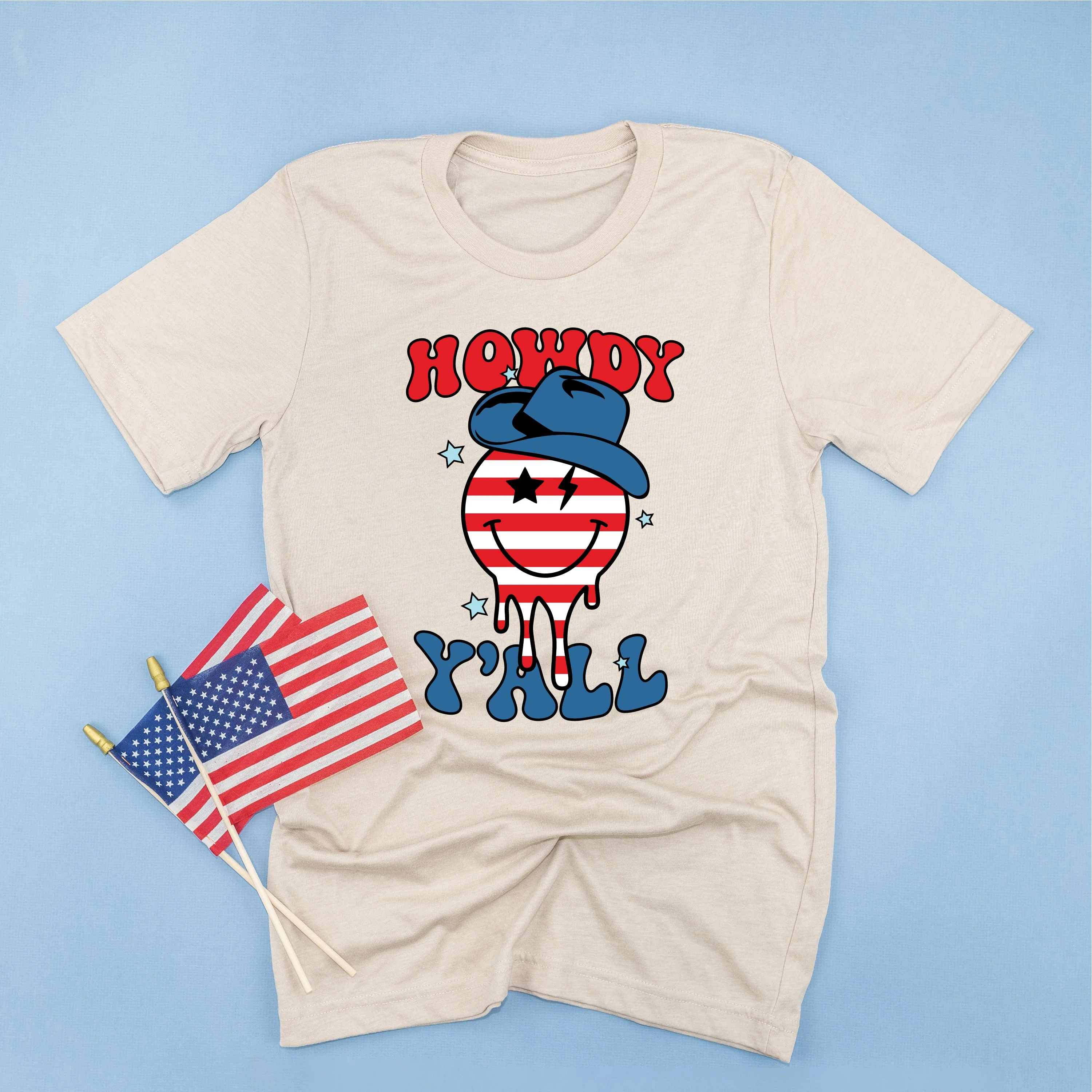 Howdy Y'all - Cowboy Smiley - Unisex Tee