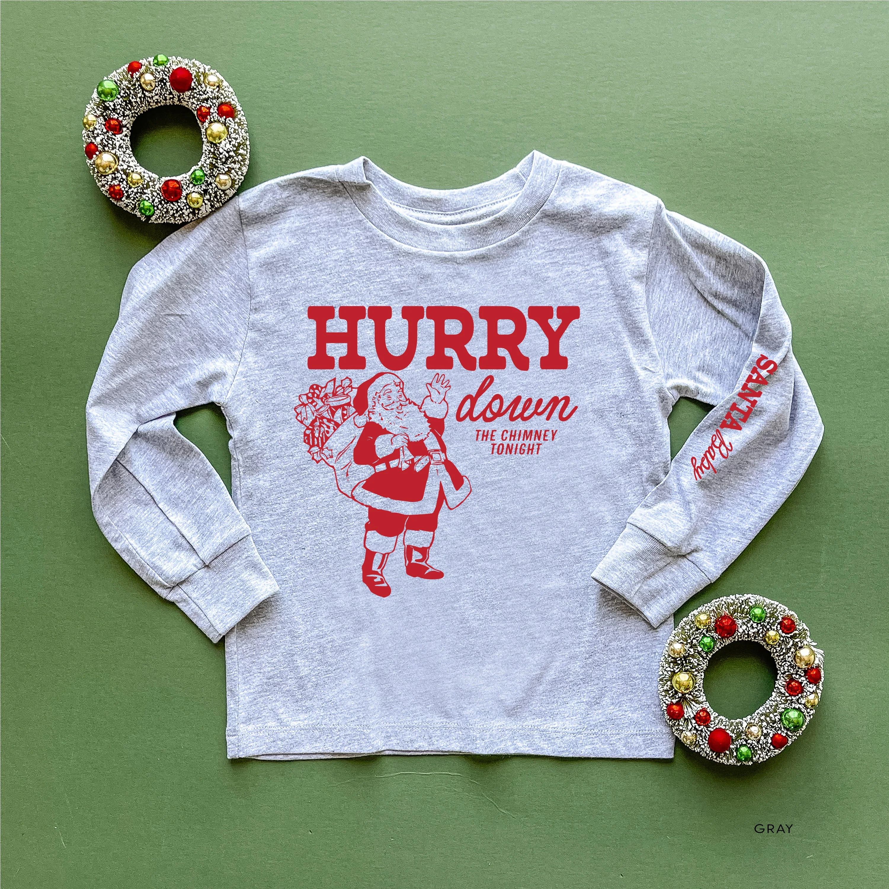Hurry Down The Chimney Tonight (sd) - Child Long Sleeve Tee - Image 4