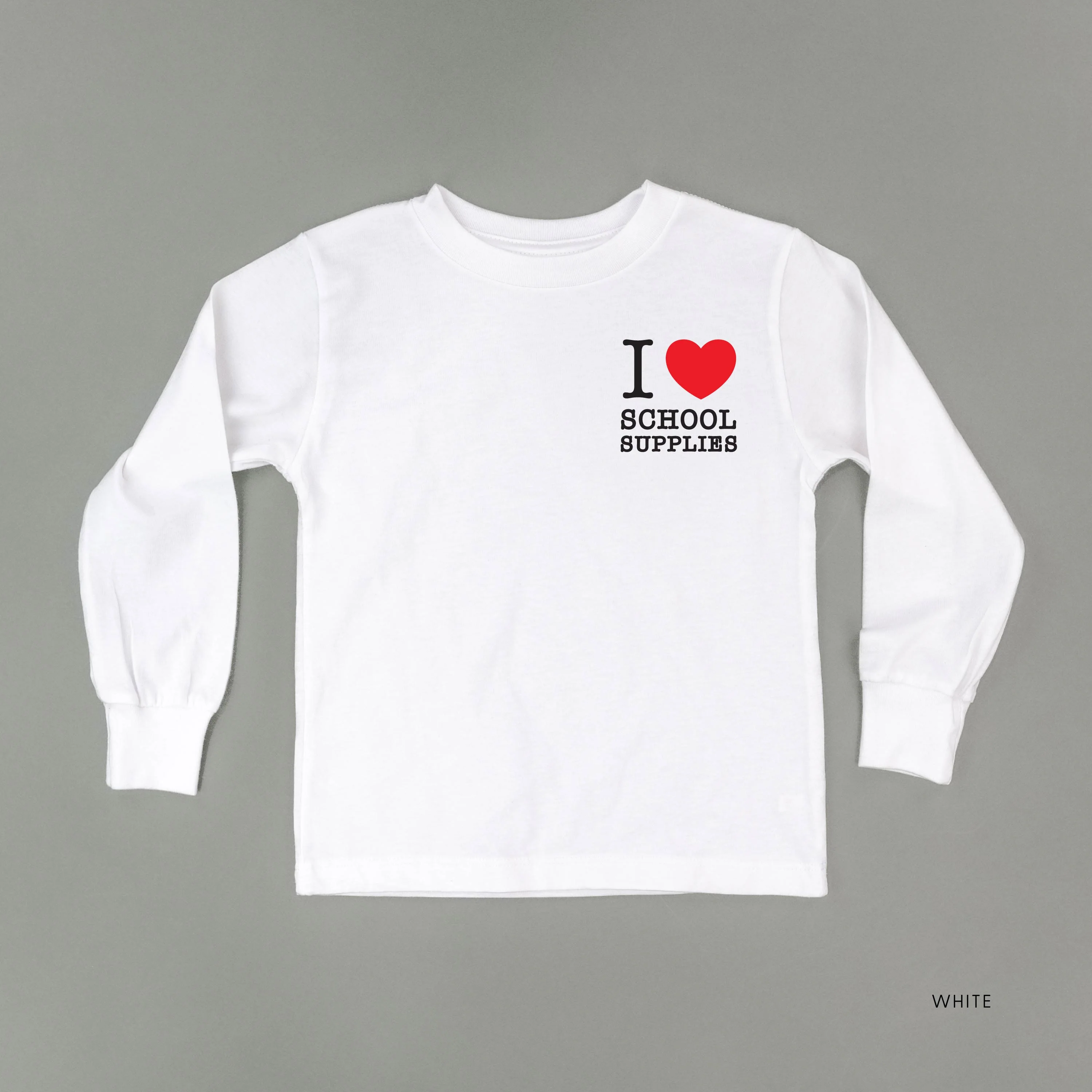 I ♥ School Supplies - Child Long Sleeve Tee - Image 2