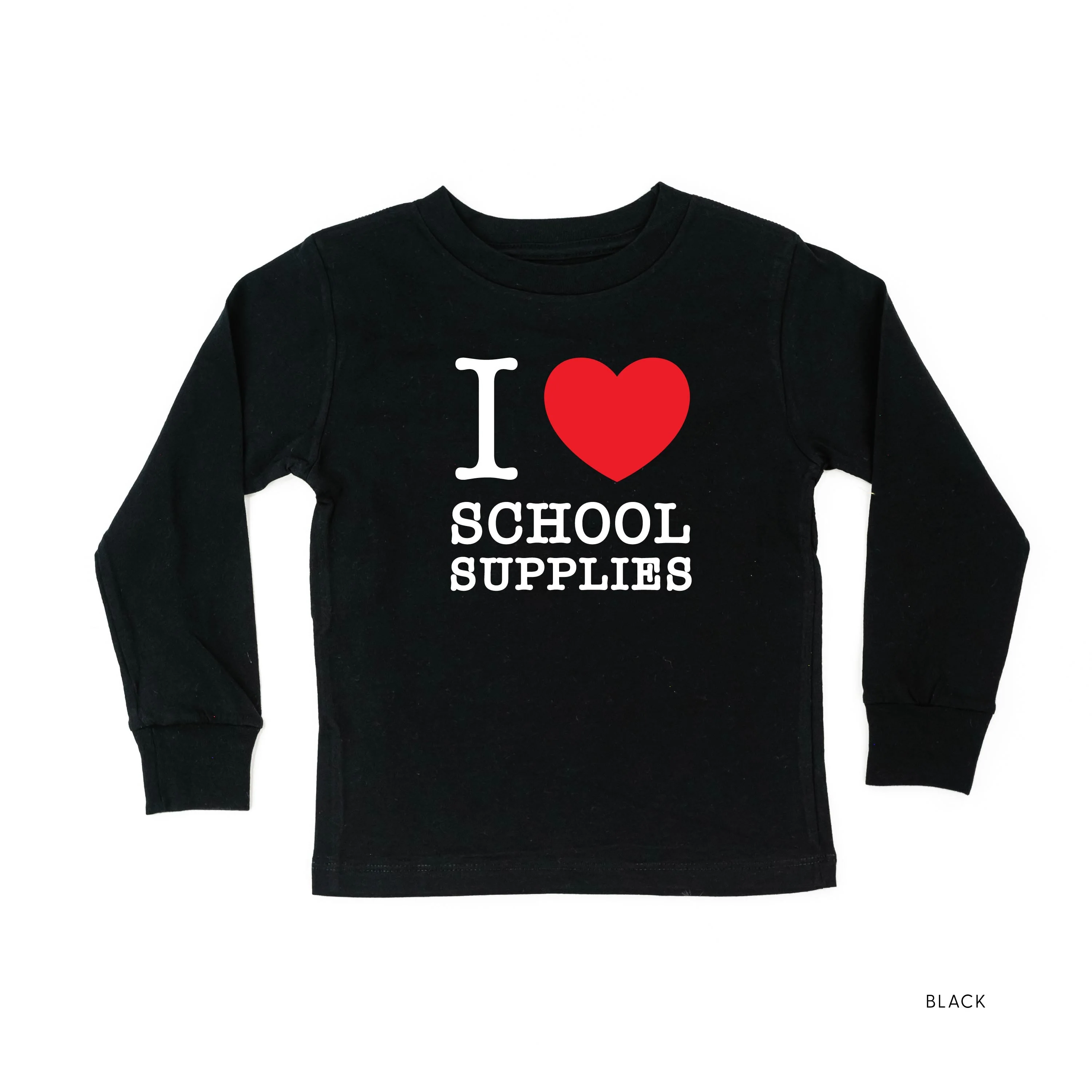 I ♥ School Supplies - Child Long Sleeve Tee - Image 4