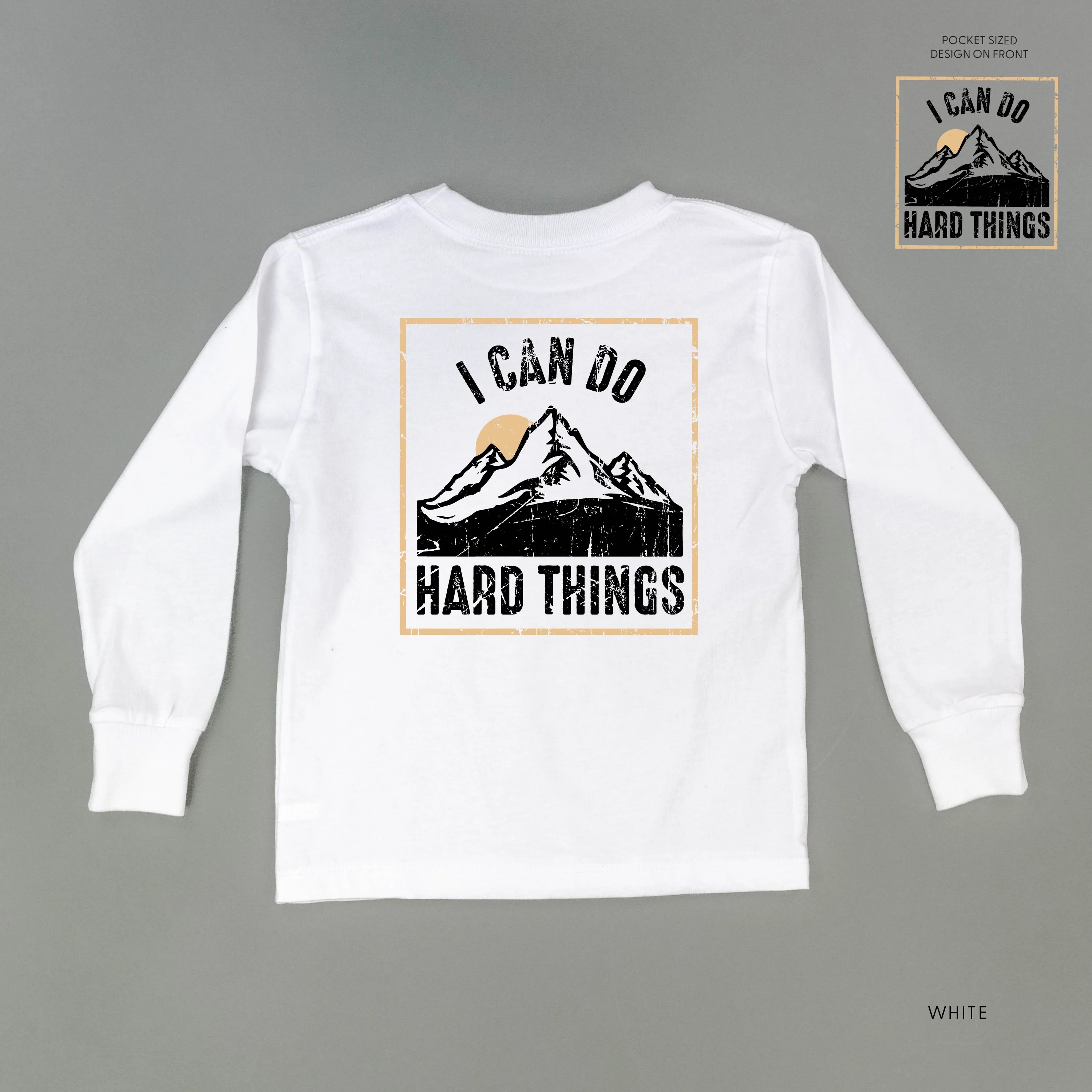 I Can Do Hard Things (pf & b) - Child Long Sleeve Tee
