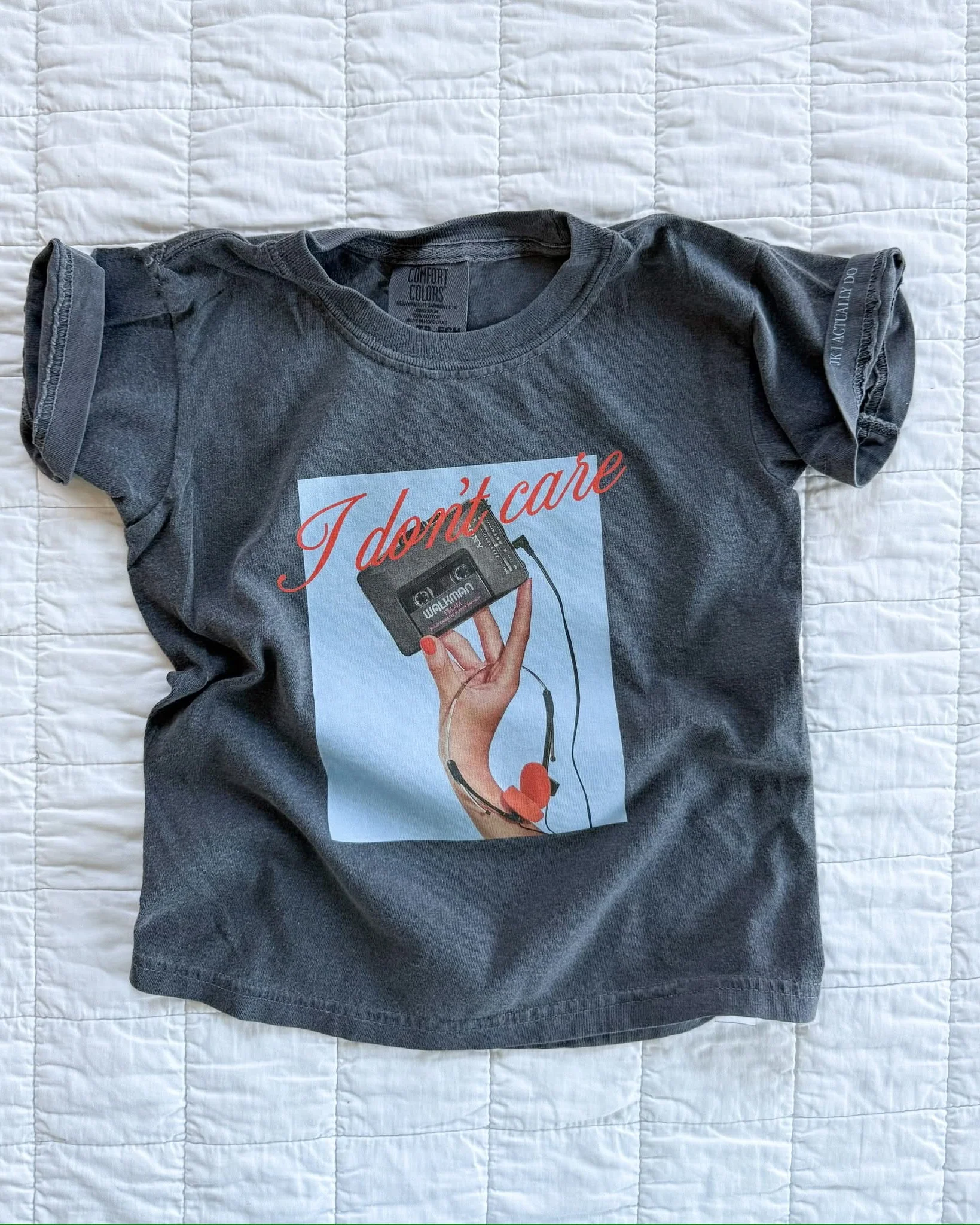 I Don’t Care Child Graphic Tee – Youth Comfort Colors | Little Mama Shirt Shop - Image 4