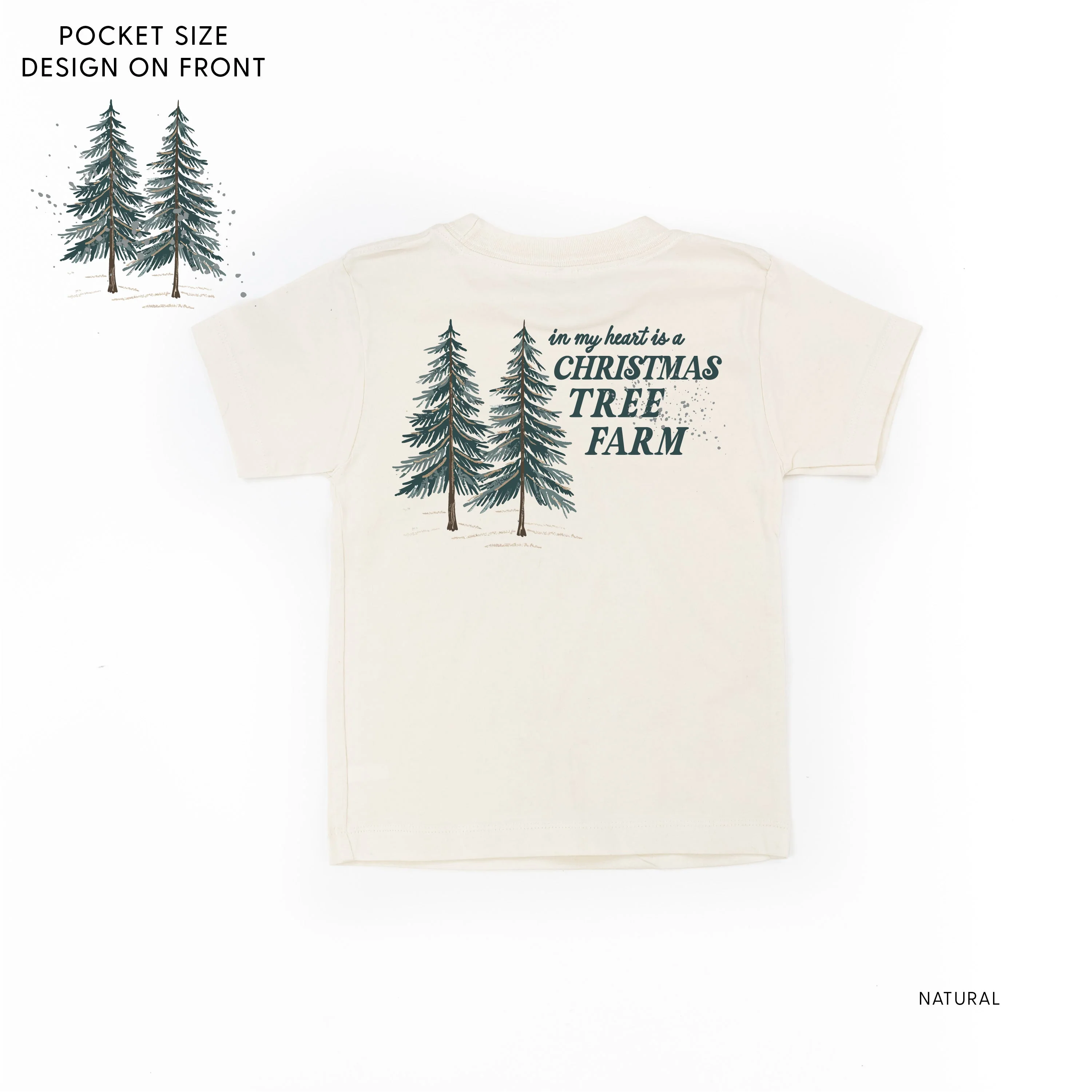 In My Heart Is A Christmas Tree Farm (pf&b) - Child Tee - Image 8
