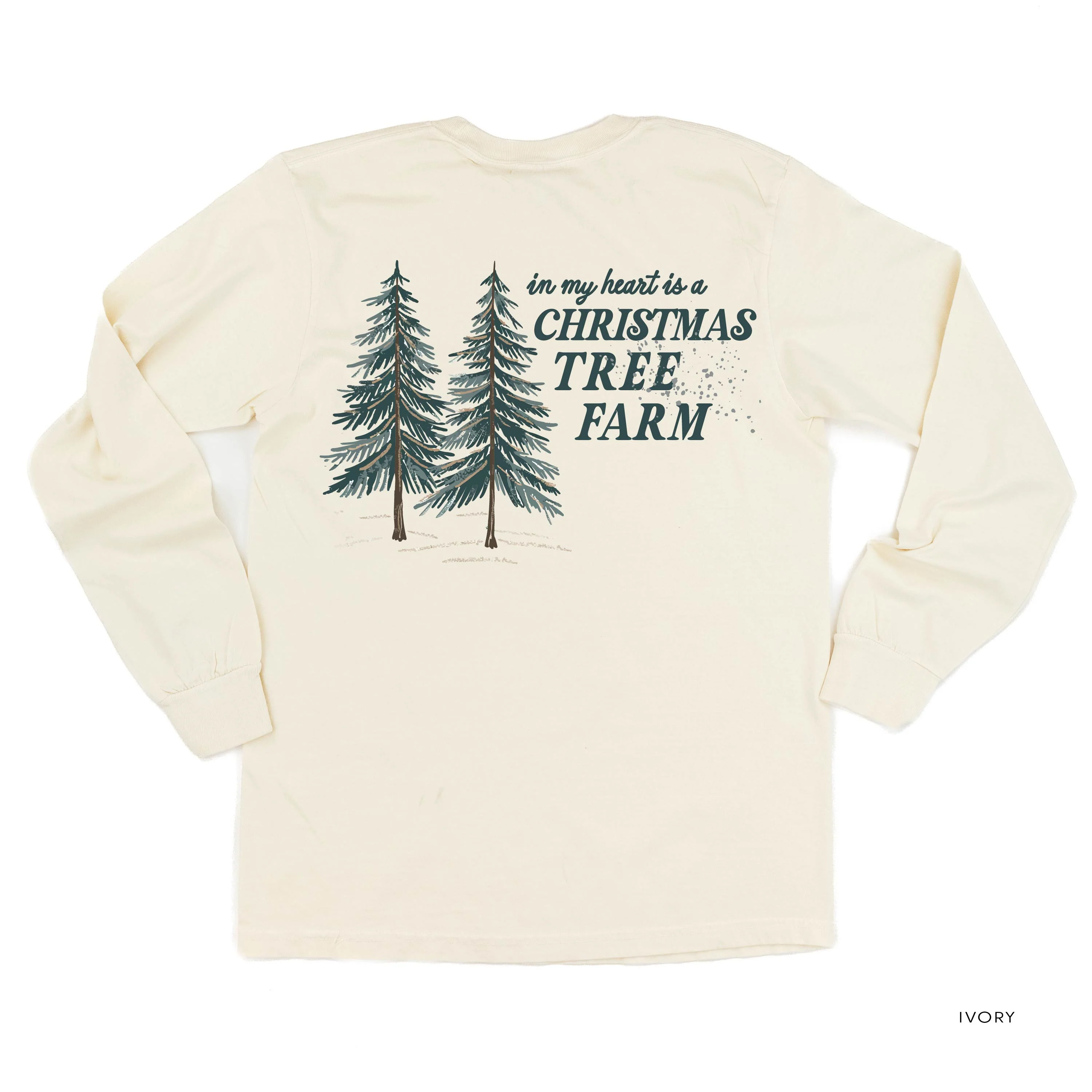 In My Heart Is A Christmas Tree Farm (pf&b) - Long Sleeve Comfort Colors Tee - Image 4