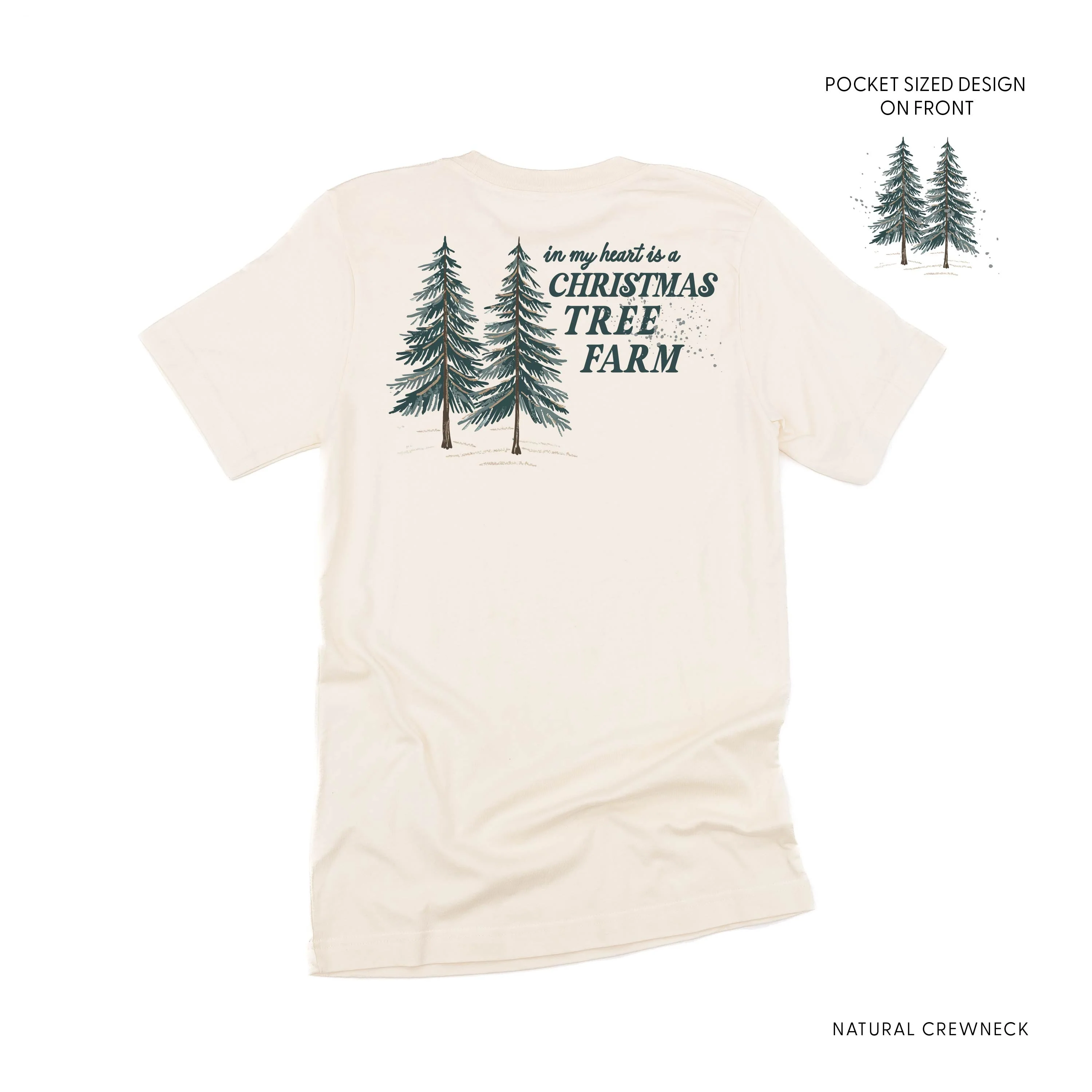 In My Heart Is A Christmas Tree Farm (pf&b) - Unisex Tee - Image 3