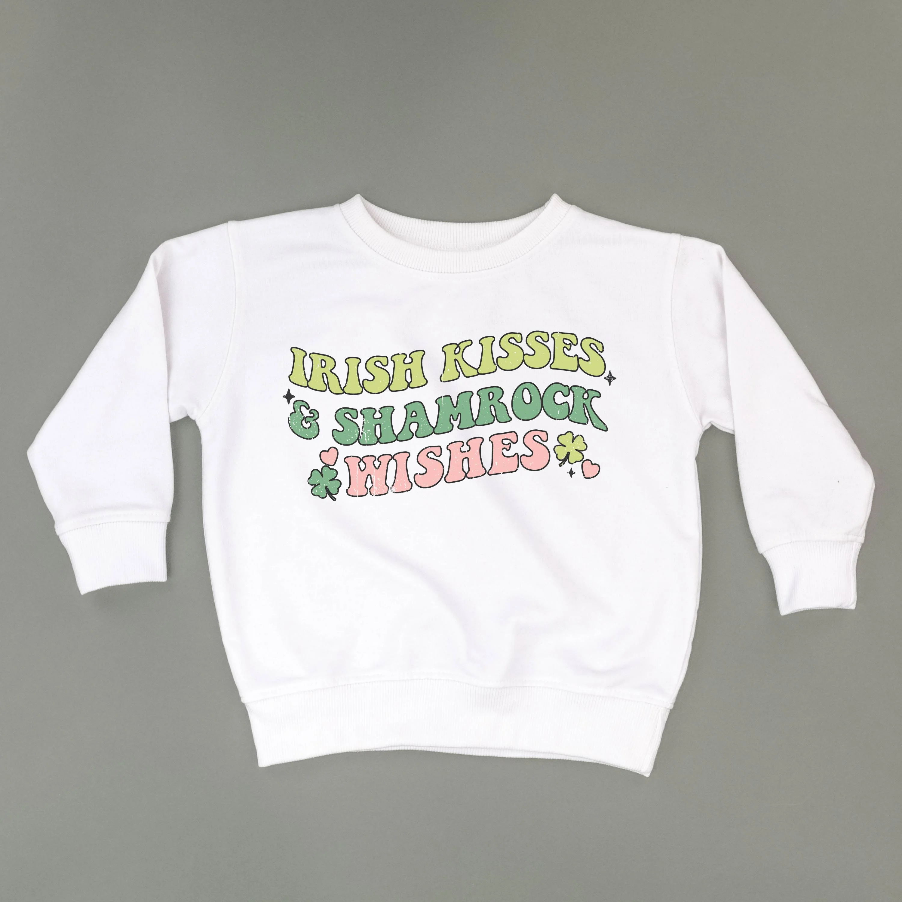 Irish Kisses & Shamrock Wishes - Child Sweater