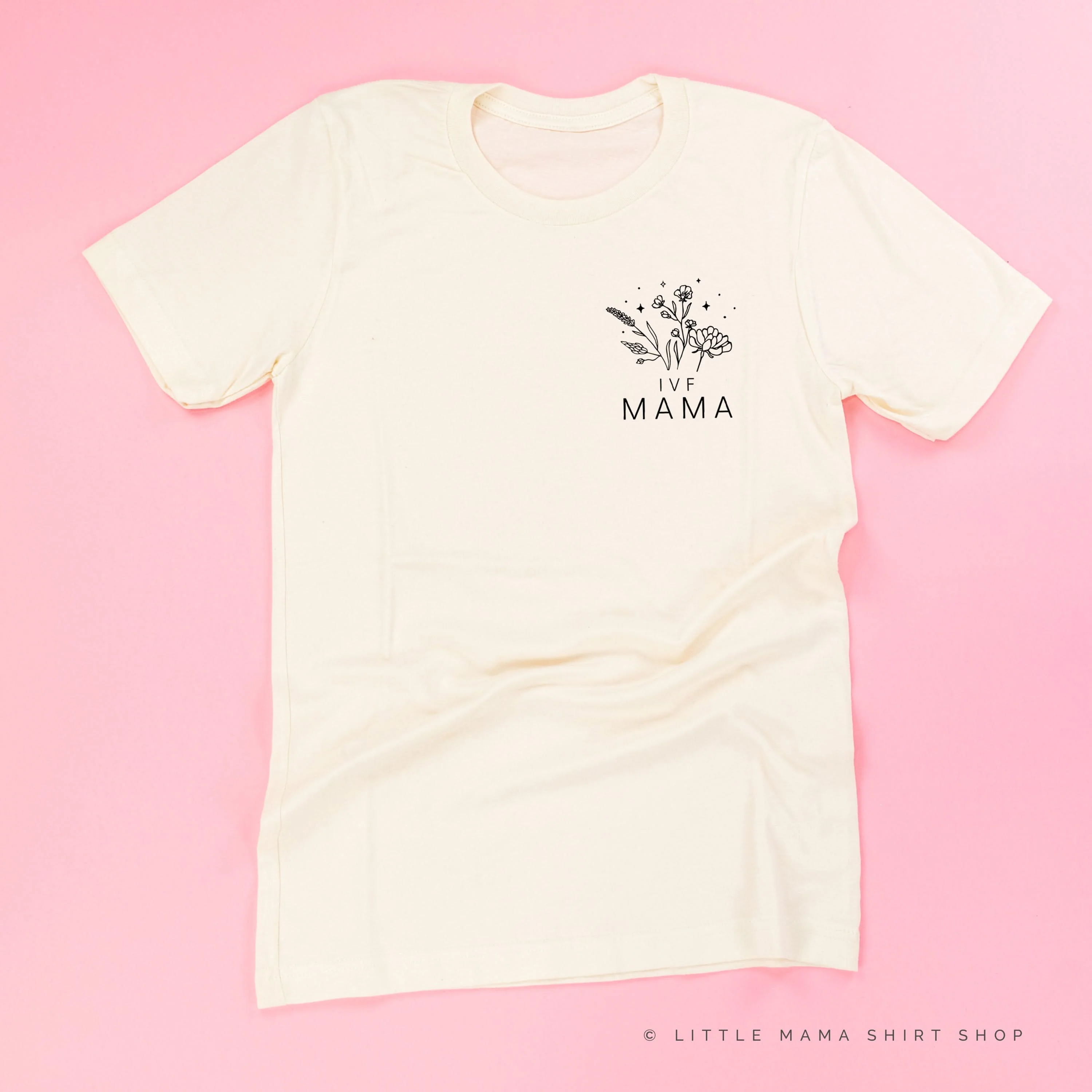 IVF MAMA - Bouquet - Pocket Size ﻿- Unisex Tee - Image 3