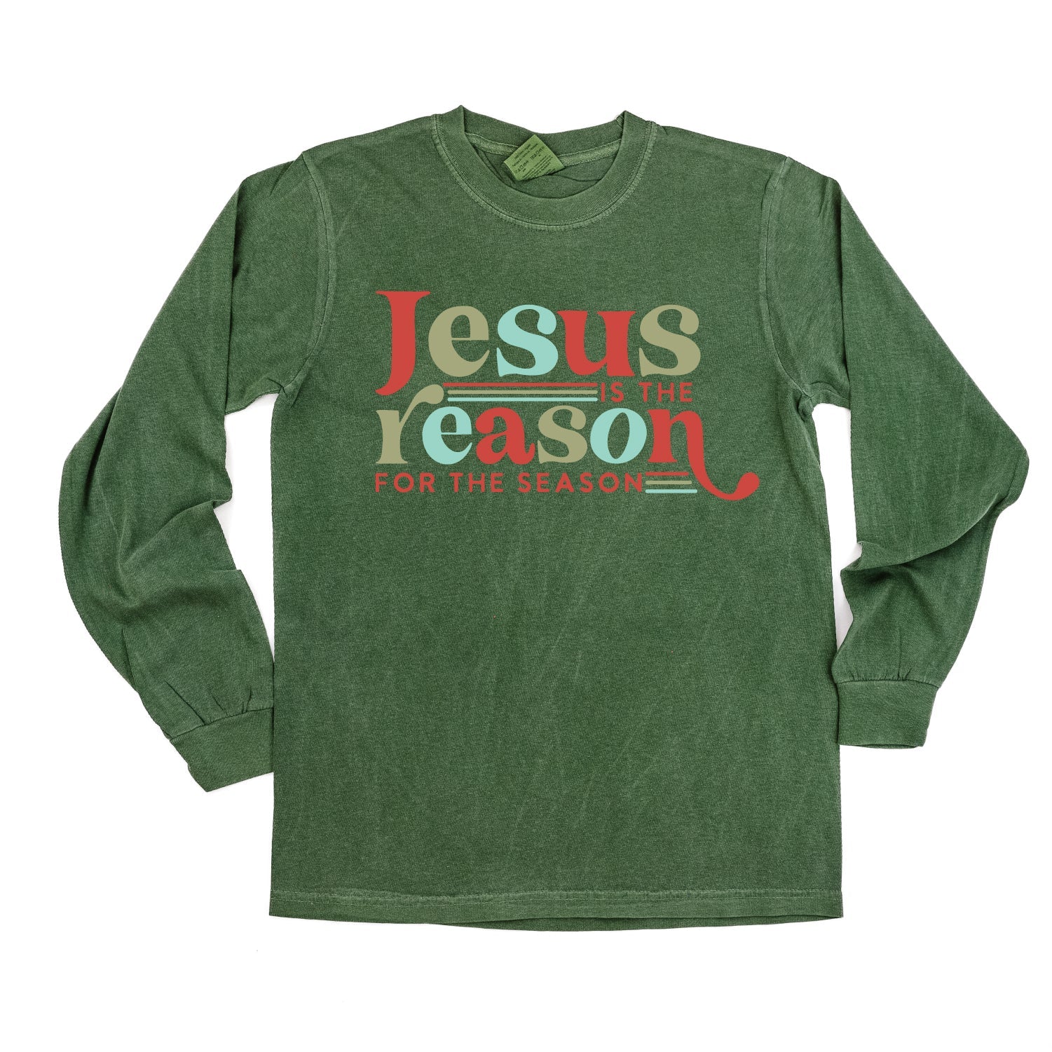 Jesus Is The Reason For The Season - LONG SLEEVE Comfort Colors Tee - Image 5