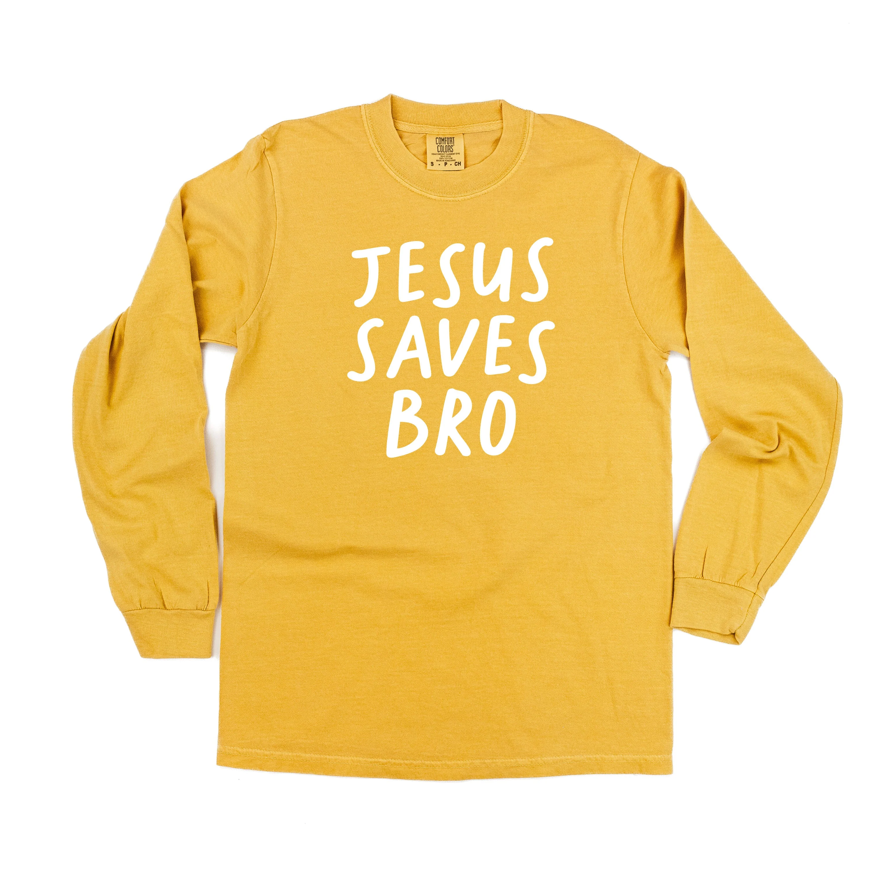 Jesus Saves Bro - Long Sleeve Comfort Colors Tee - Image 7