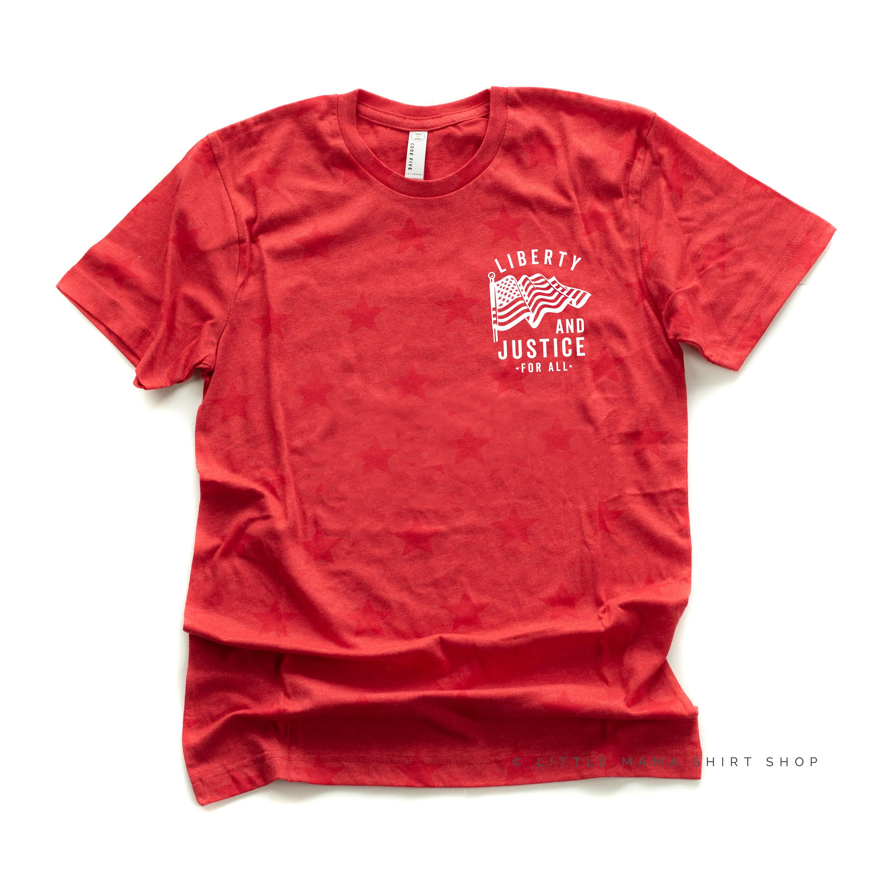 Liberty And Justice For All - Unisex STAR Tee - Image 3