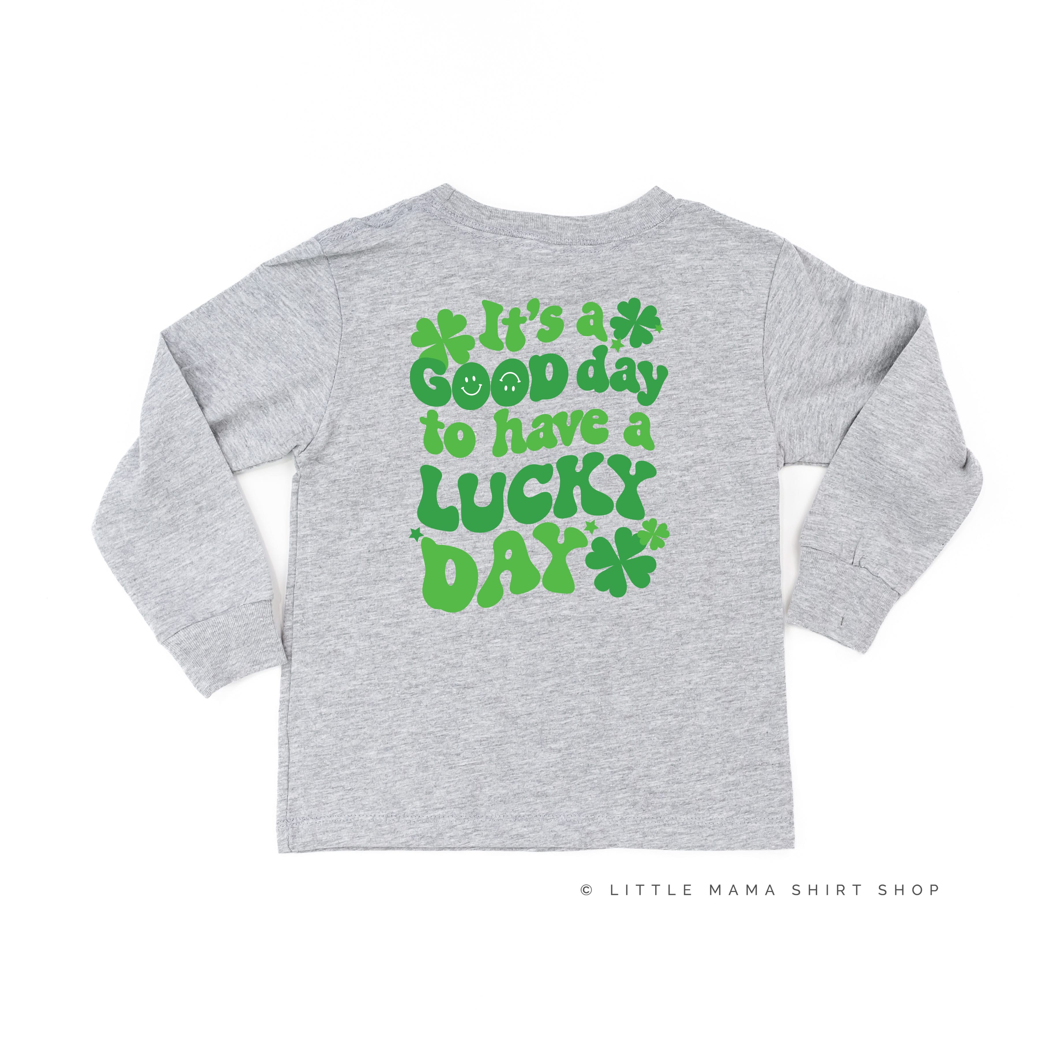 Little Happy Shamrock - It's A Good Day To Have A Lucky Day - Child Long Sleeve Tee - Image 4