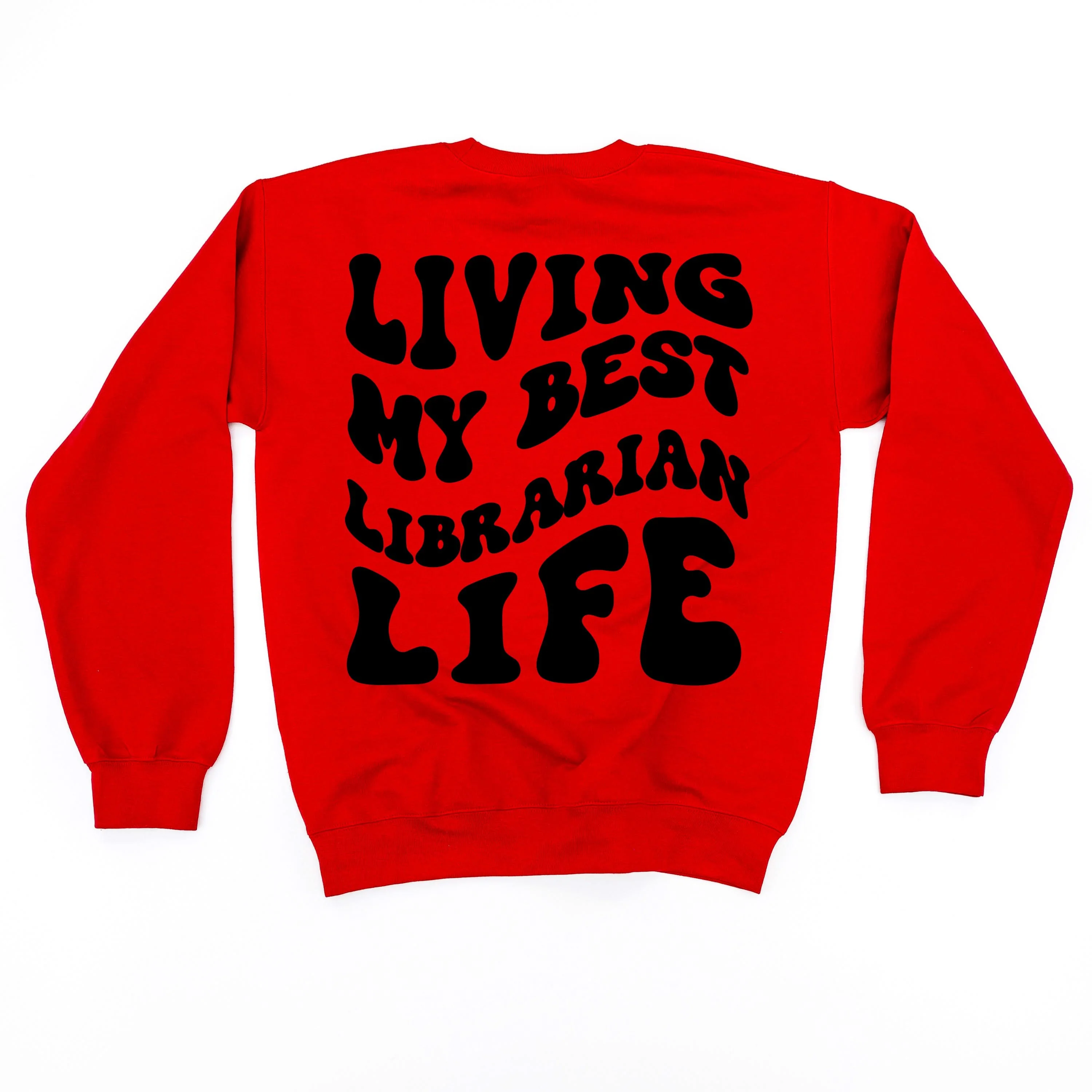 Living My Best Librarian Life - Melty Smiley (pf & b) - BASIC Fleece - Image 12