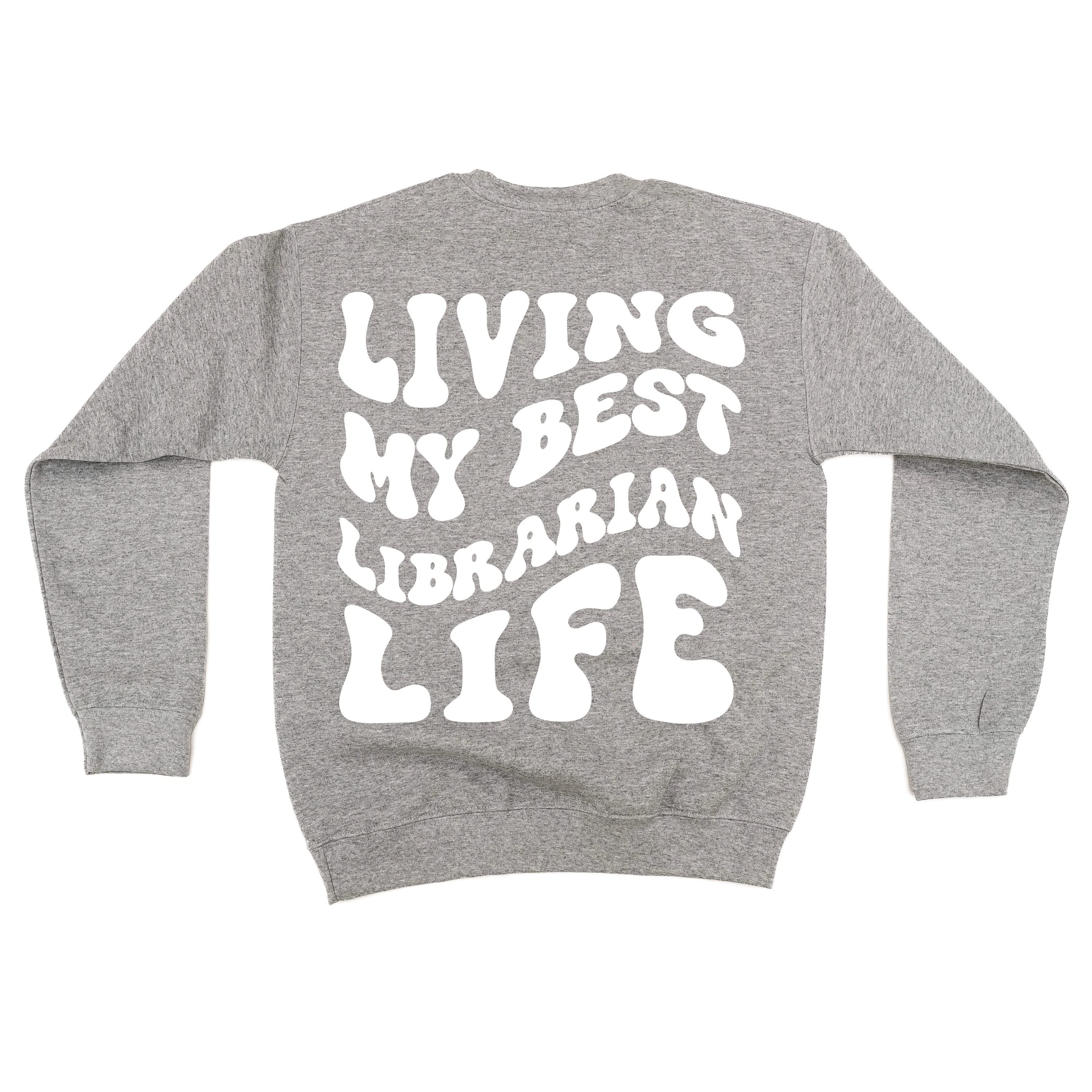 Living My Best Librarian Life - Melty Smiley (pf & b) - BASIC Fleece - Image 18