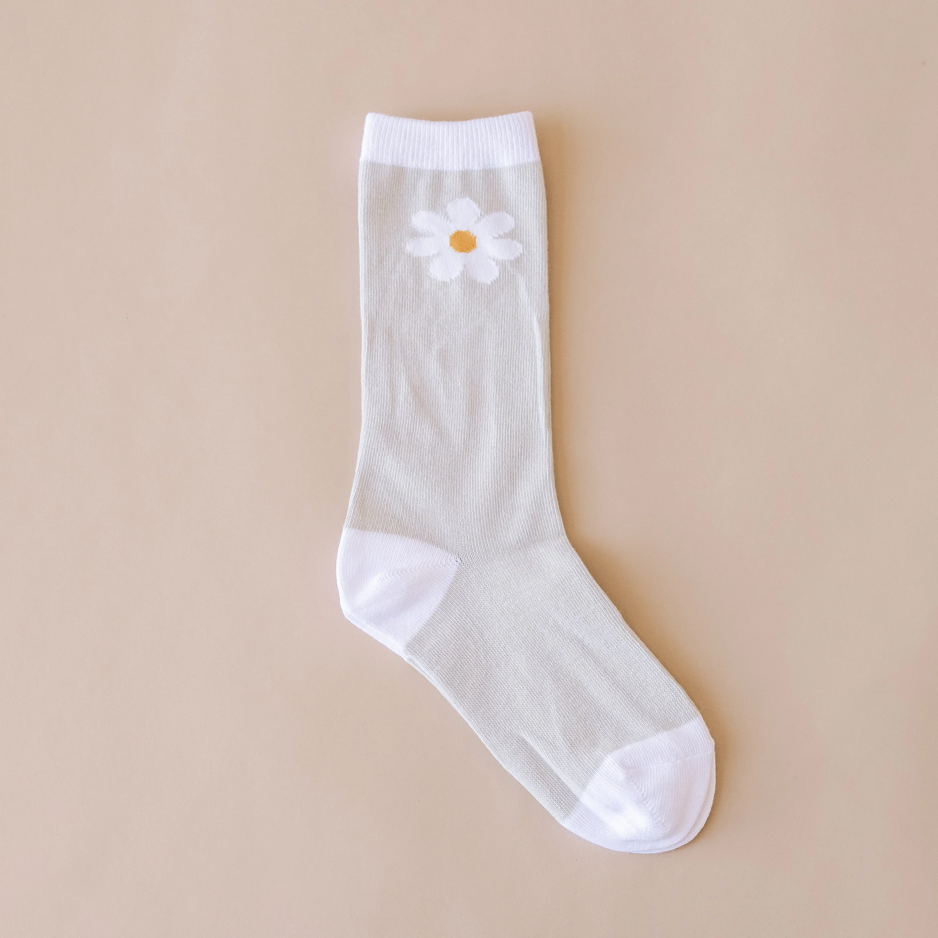 LMSS® Adult Crew Socks - Have A Great Daysy (Light Gray)