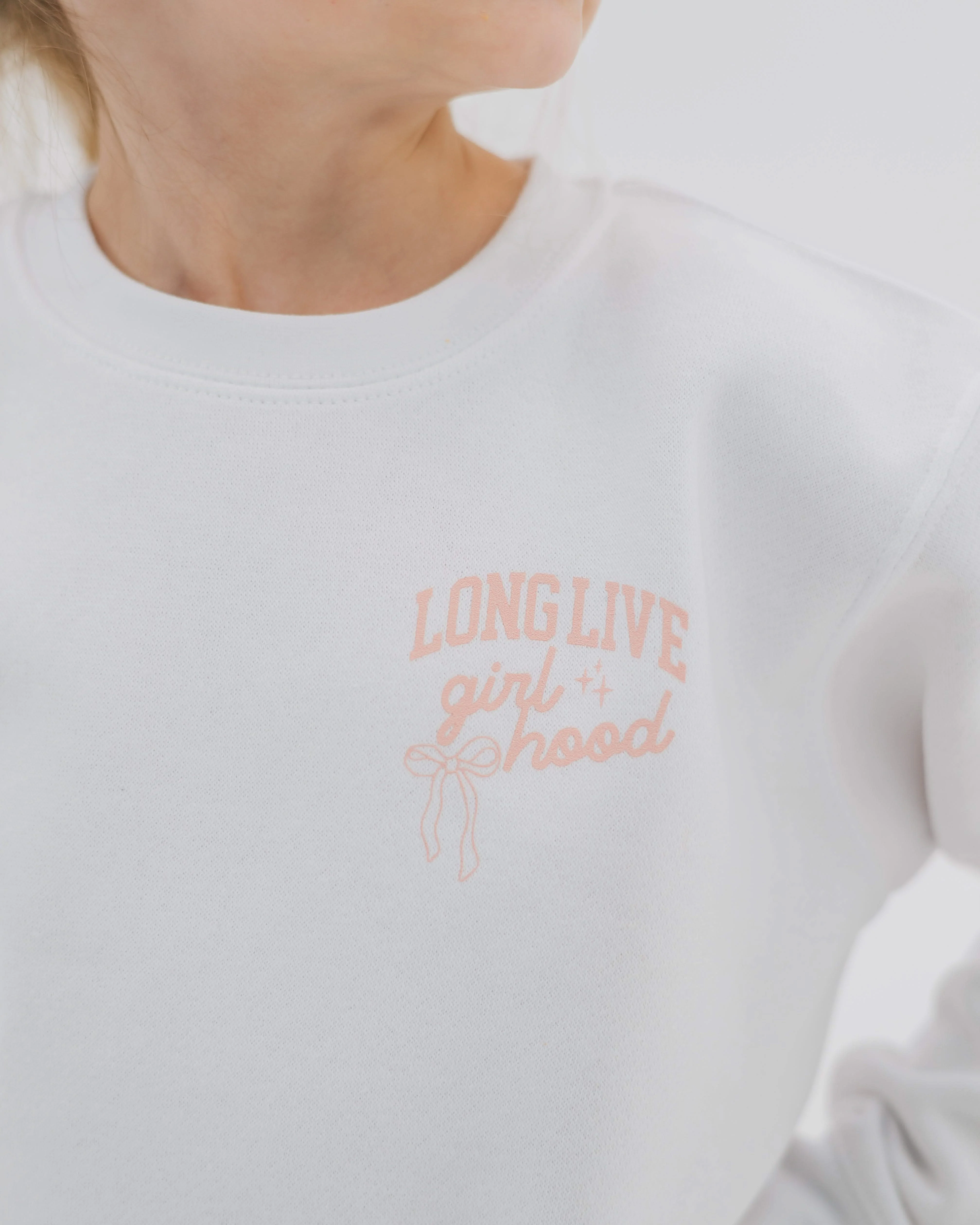 Long Live Girlhood Child Sweater – Cozy Youth Sweatshirt | Little Mama Shirt Shop