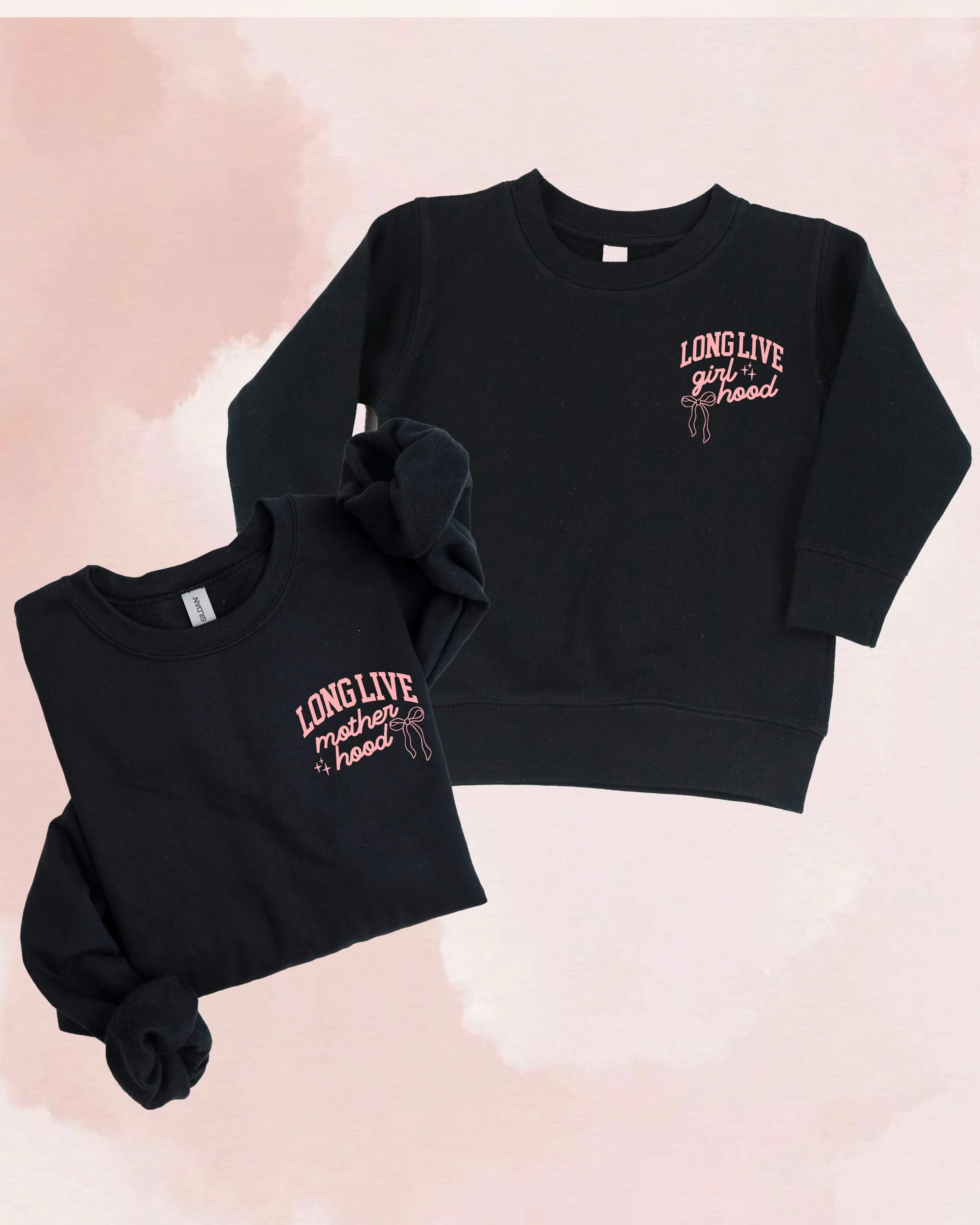 Long Live Motherhood/Girlhood – Matching Mom Daughter Sweatshirts | Little Mama Shirt Shop - Image 3
