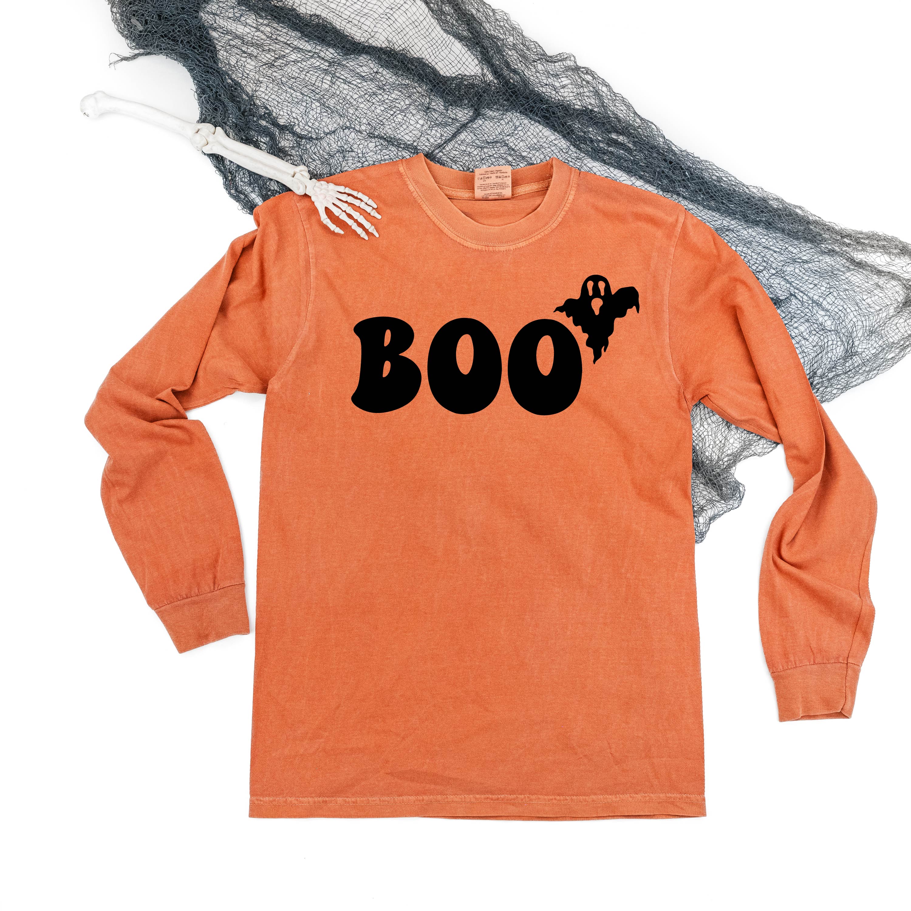 Boo (Ghost) - Long Sleeve Comfort Colors Tee - Image 7