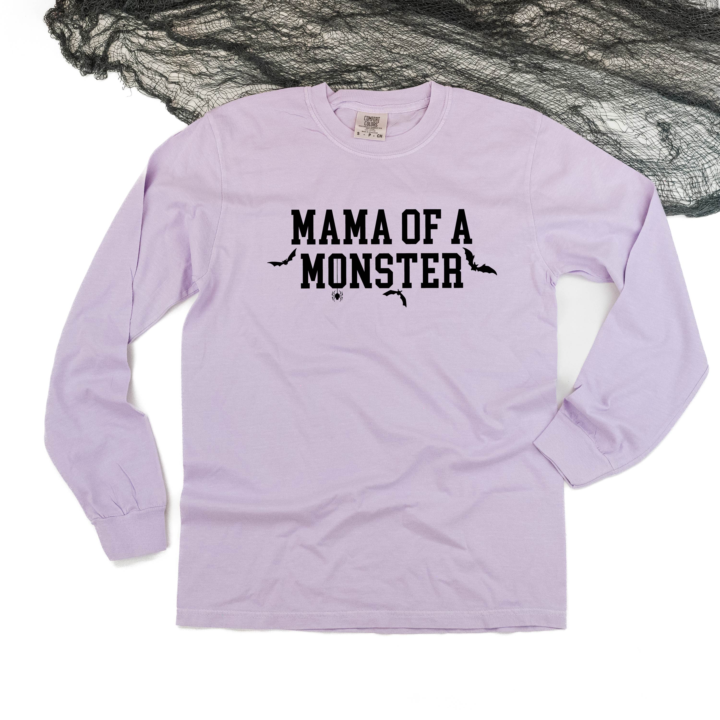 Mama of a Monster - Singular - Long Sleeve Comfort Colors Tee