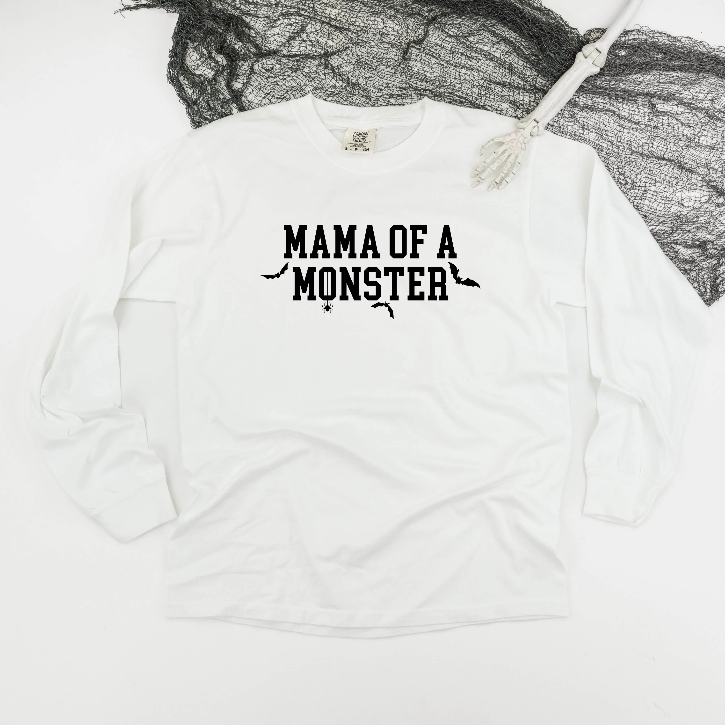 Mama of a Monster - Singular - Long Sleeve Comfort Colors Tee - Image 5