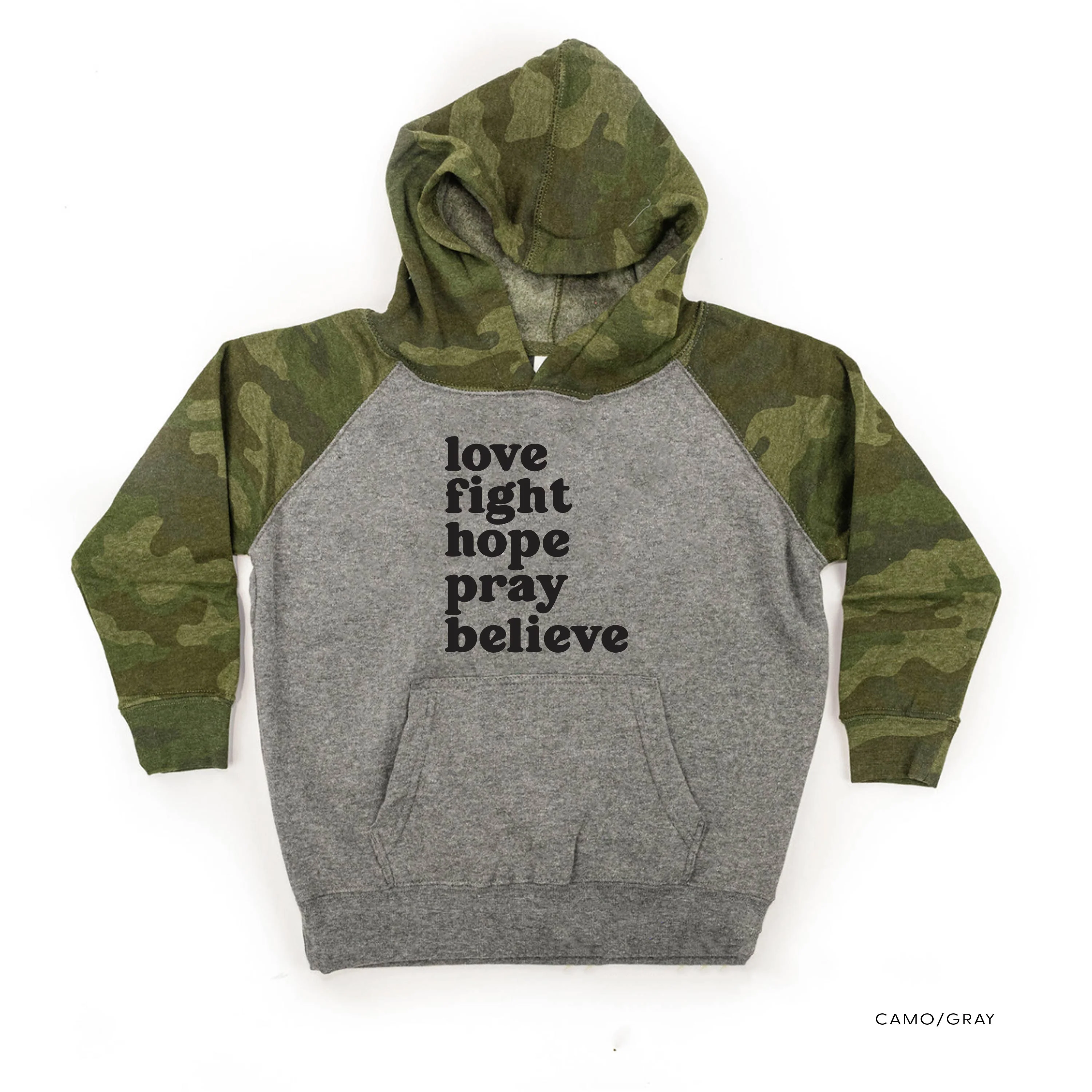 Love Fight Hope Pray Believe - Child Hoodie - Image 5
