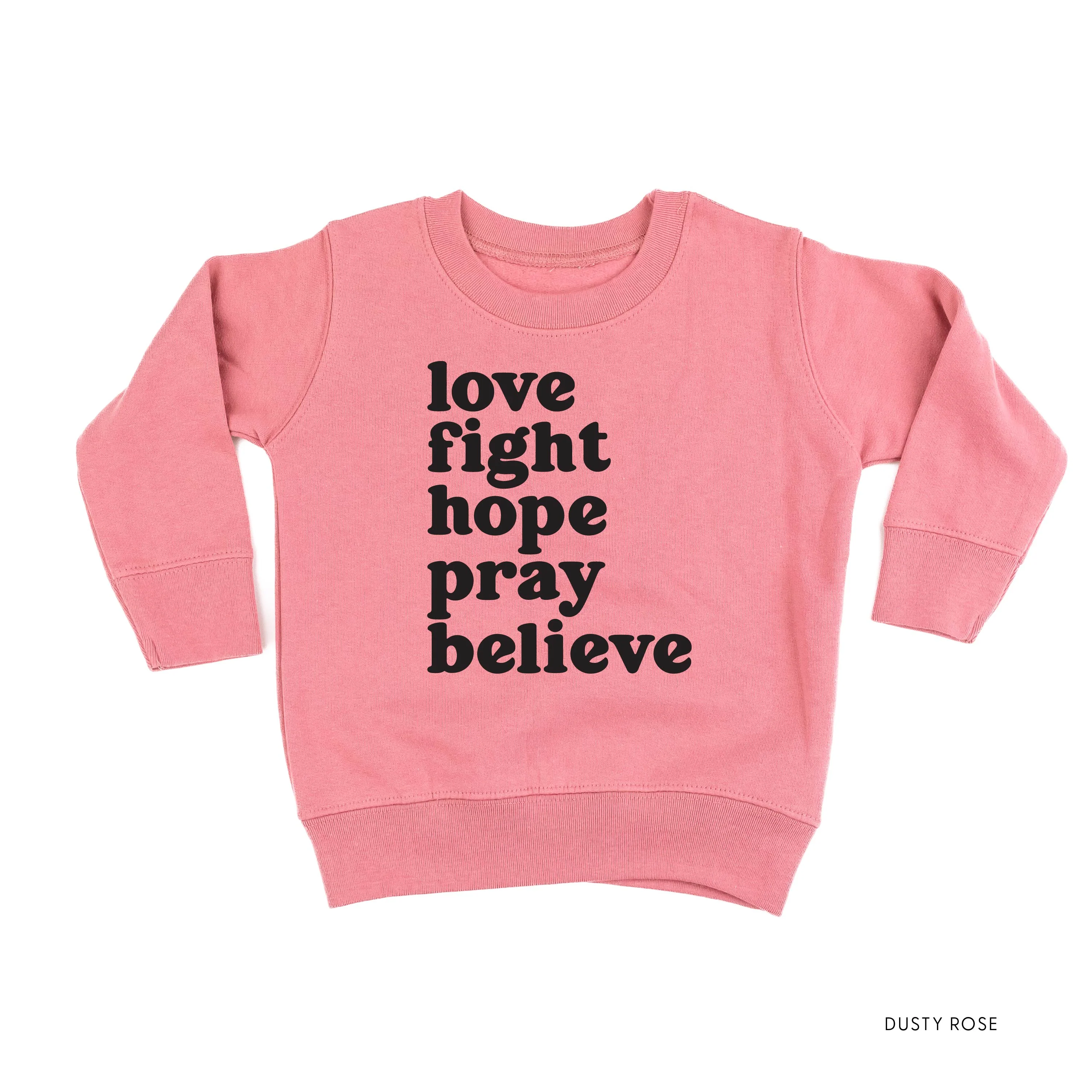 Love Fight Hope Pray Believe - Child Sweater - Image 6