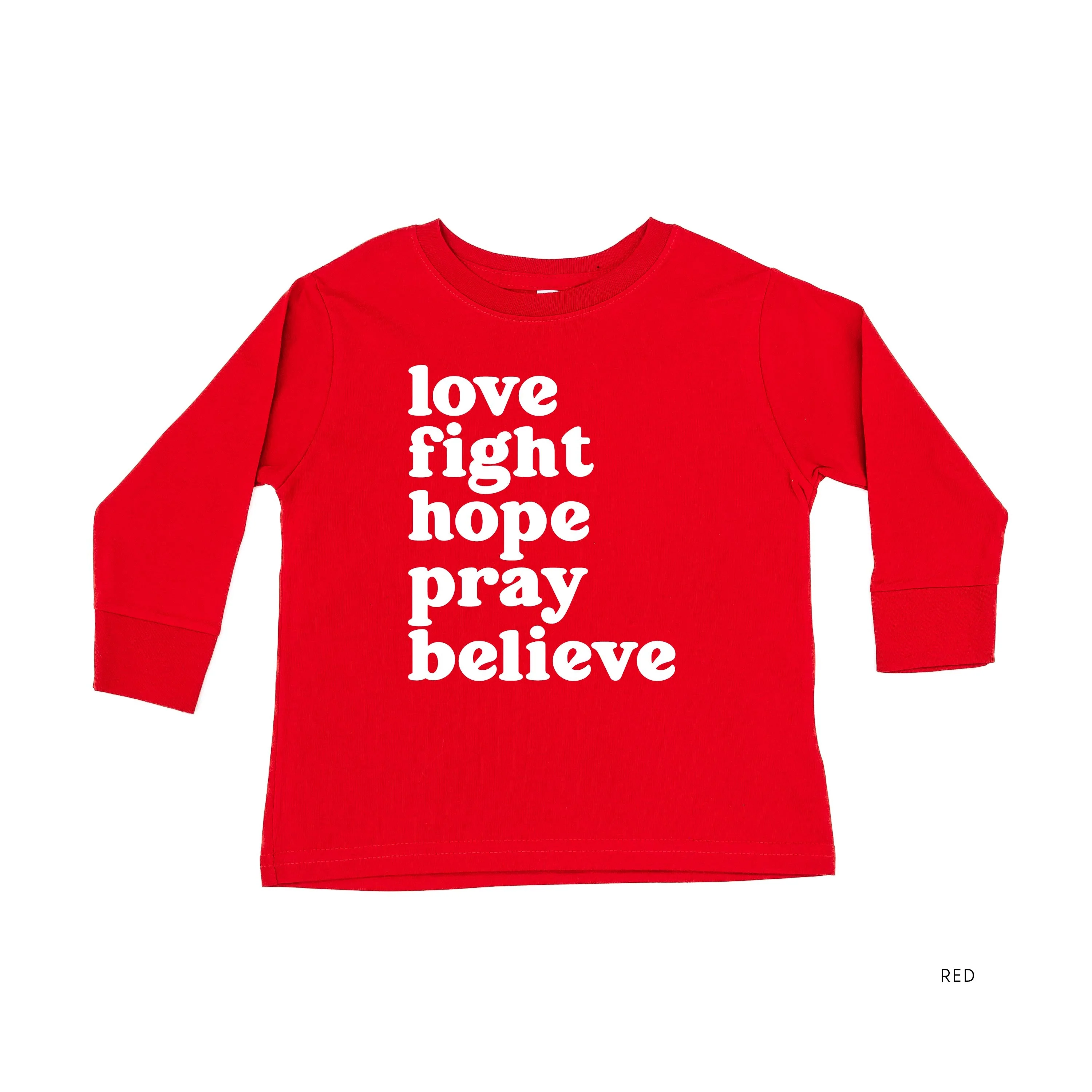 Love Fight Hope Pray Believe - Child Long Sleeve Tee - Image 7