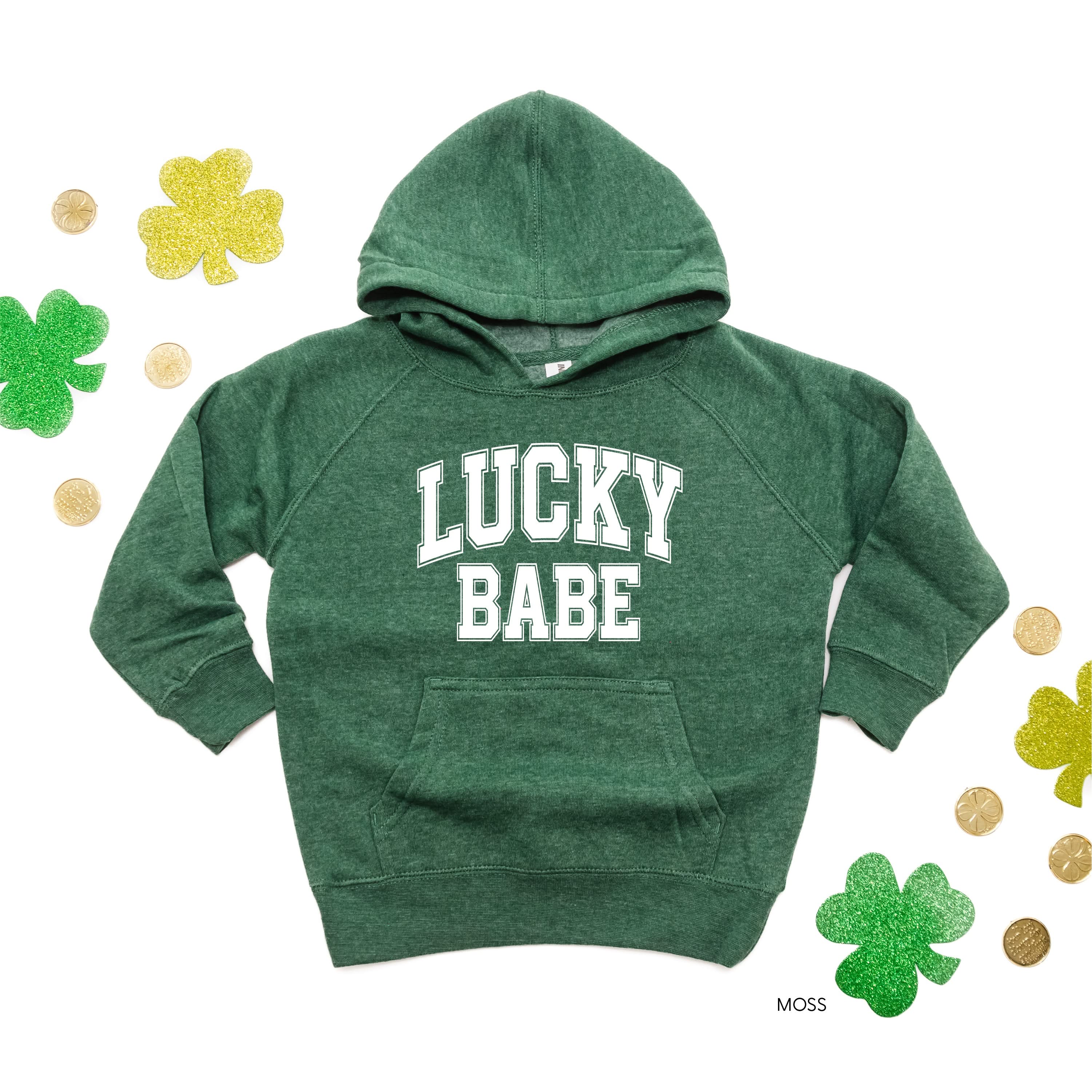 Lucky Babe - Varsity Outline - Child Hoodie - Image 3