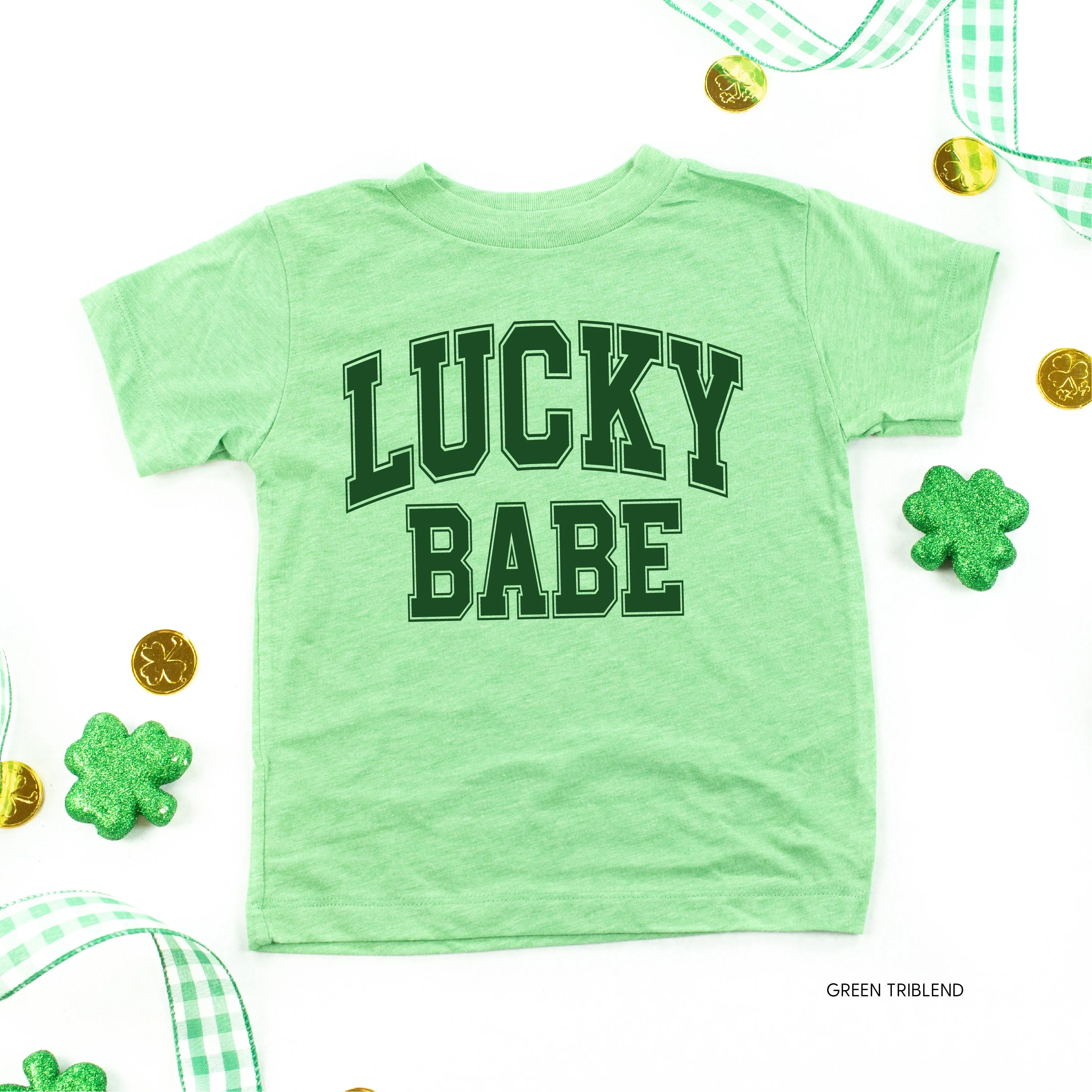 Lucky Babe - Varsity Outline - Child Tee - Image 7