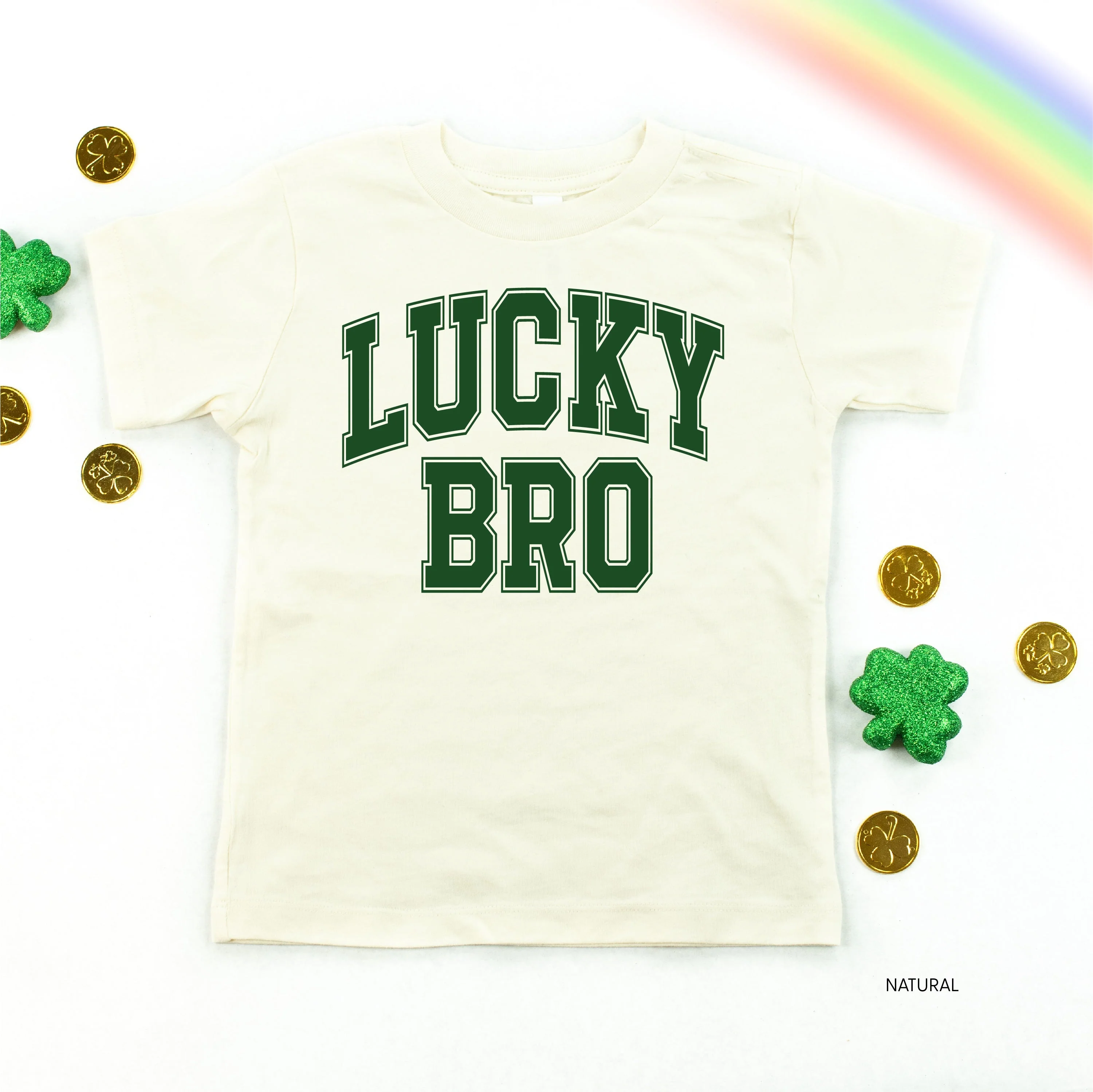 Lucky Bro - Varsity Outline - Child Tee - Image 6