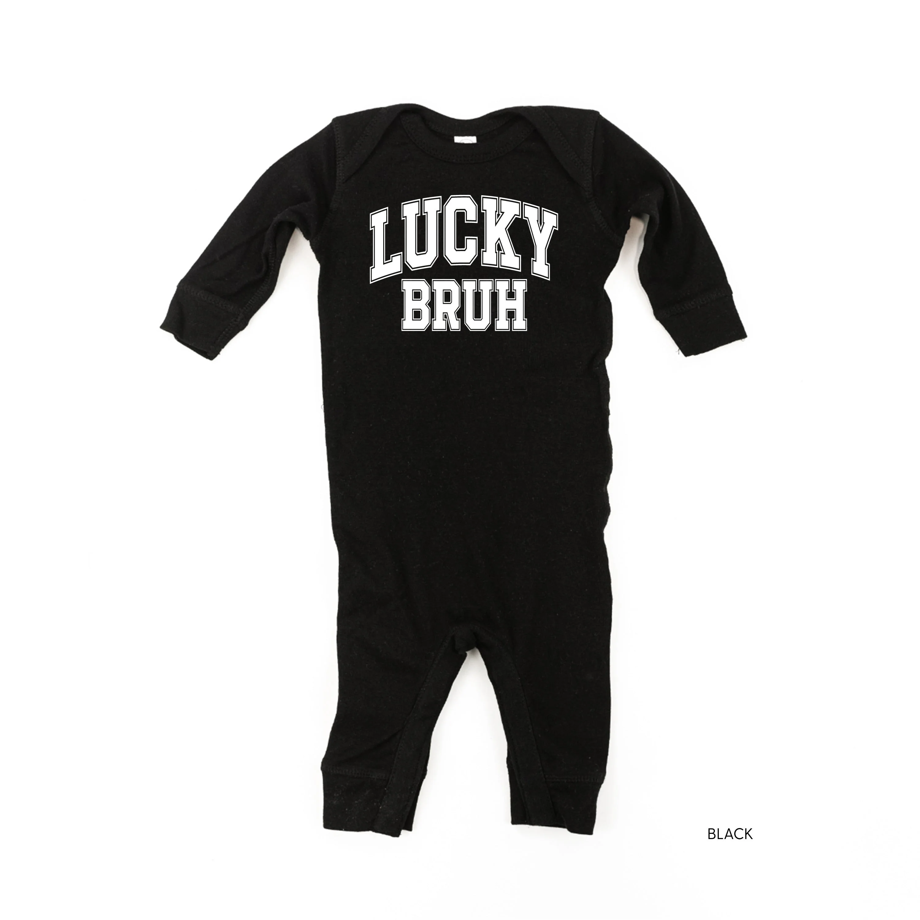 Lucky Bruh - Varsity Outline - Baby Sleeper - Image 4