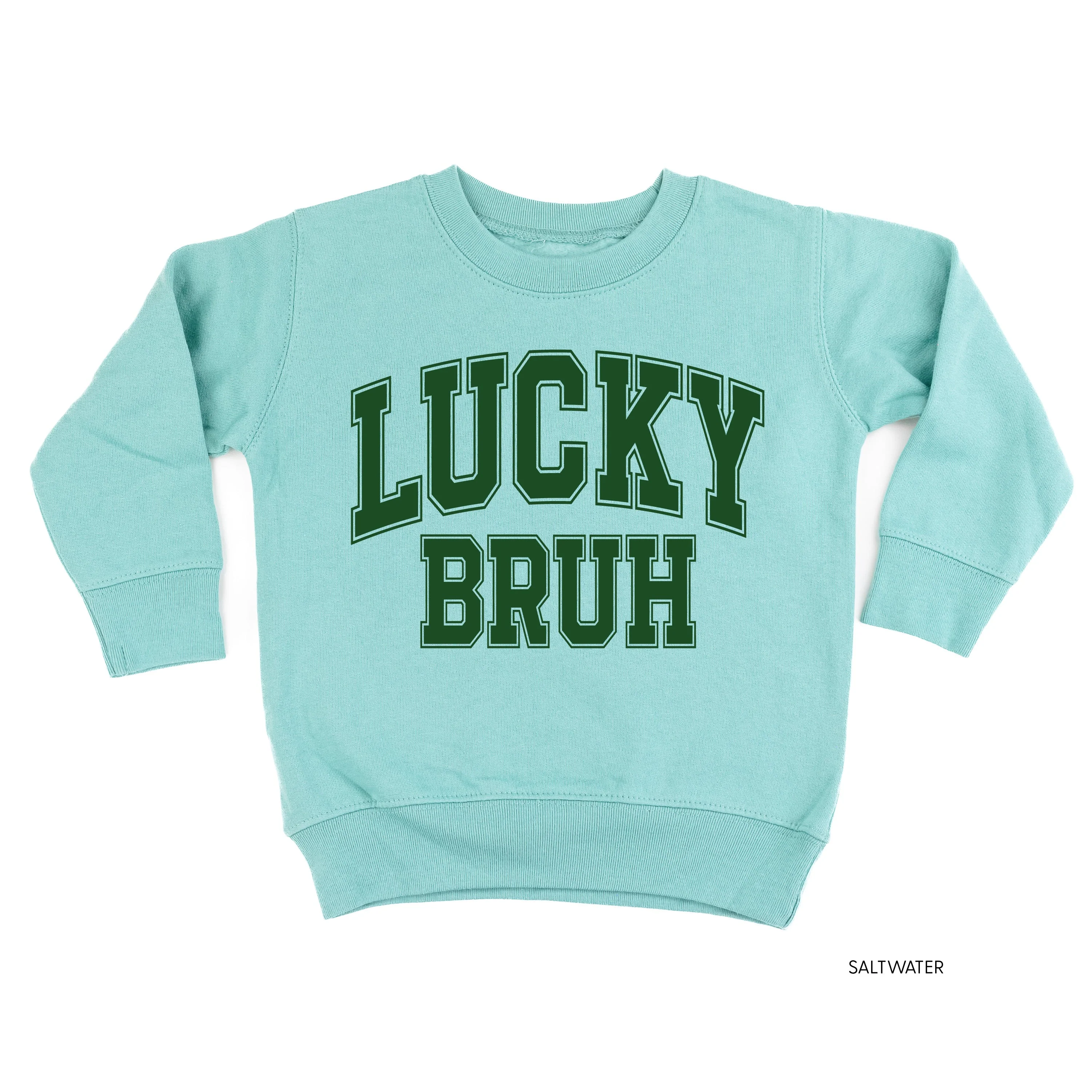 Lucky Bruh - Varsity Outline - Child Sweater - Image 5