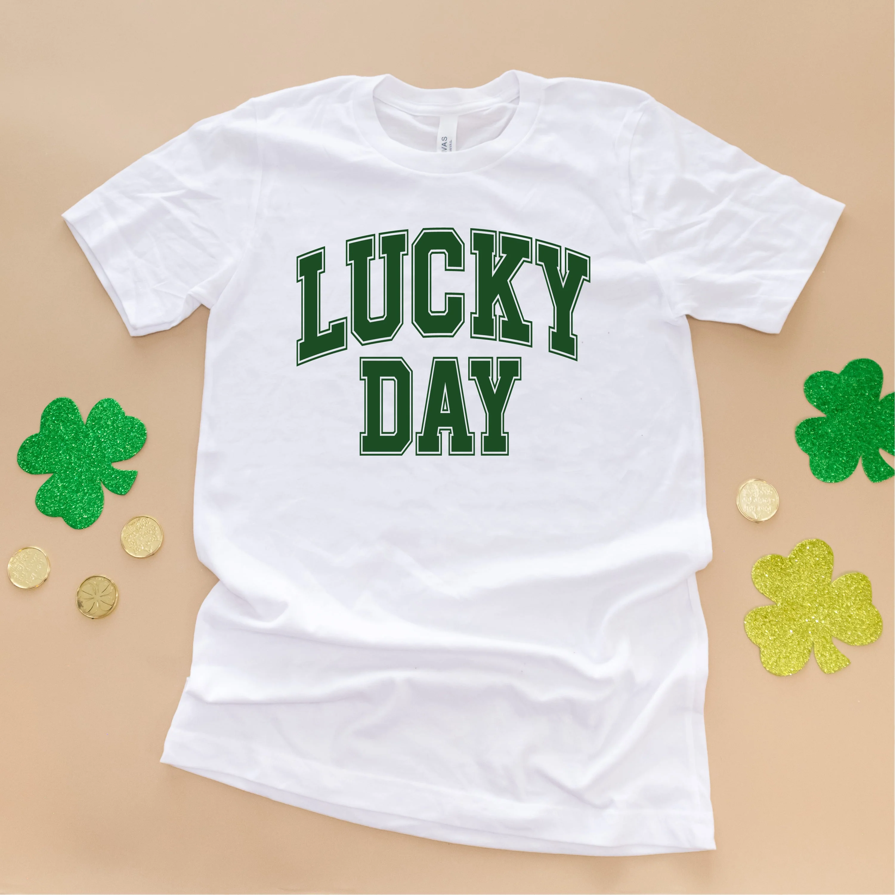 Lucky Day - Varsity Outline - Unisex Tee - Image 9