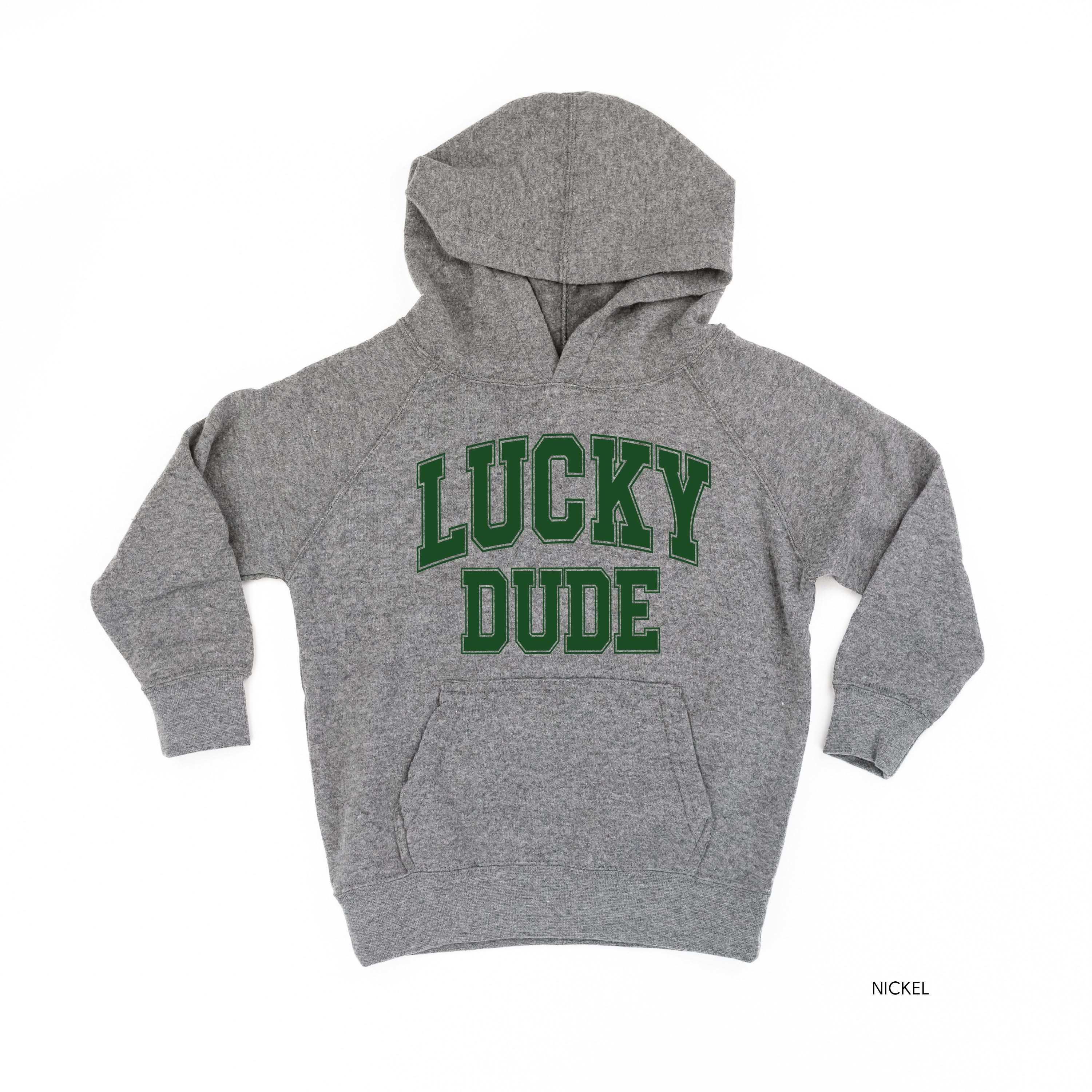 Lucky Dude - Varsity Outline - Child Hoodie - Image 3