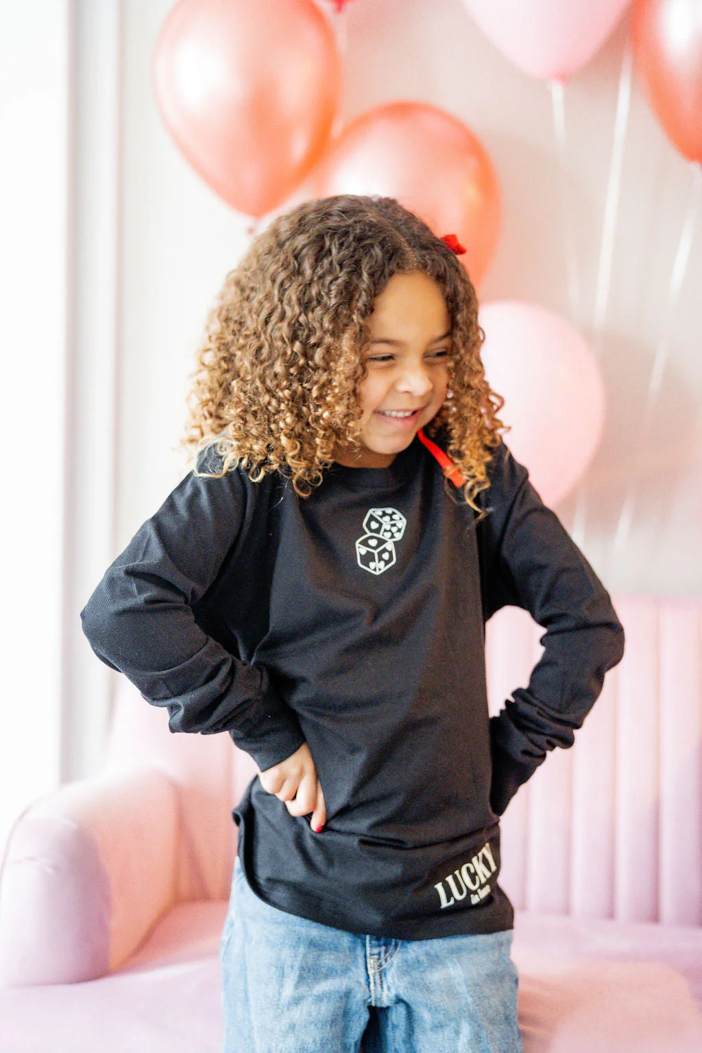 Lucky In Love - Dice - Child Long Sleeve Tee - Image 3