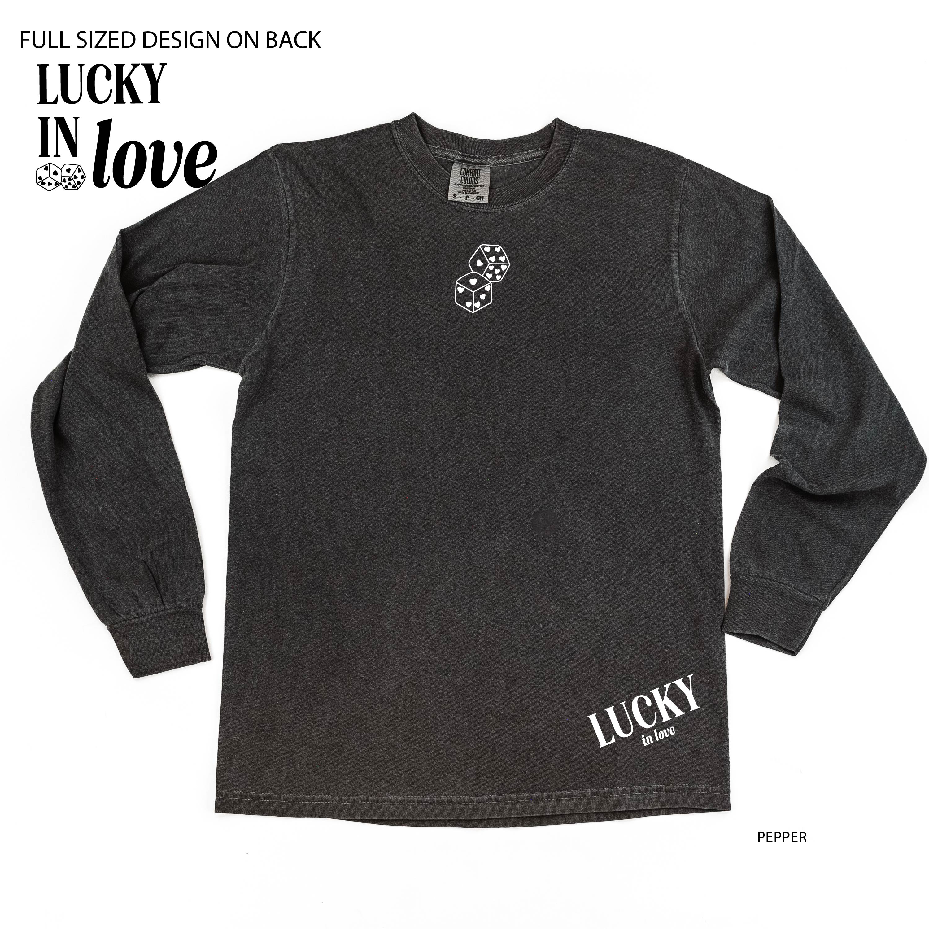 Lucky In Love - Dice - Long Sleeve Comfort Colors Tee - Image 7