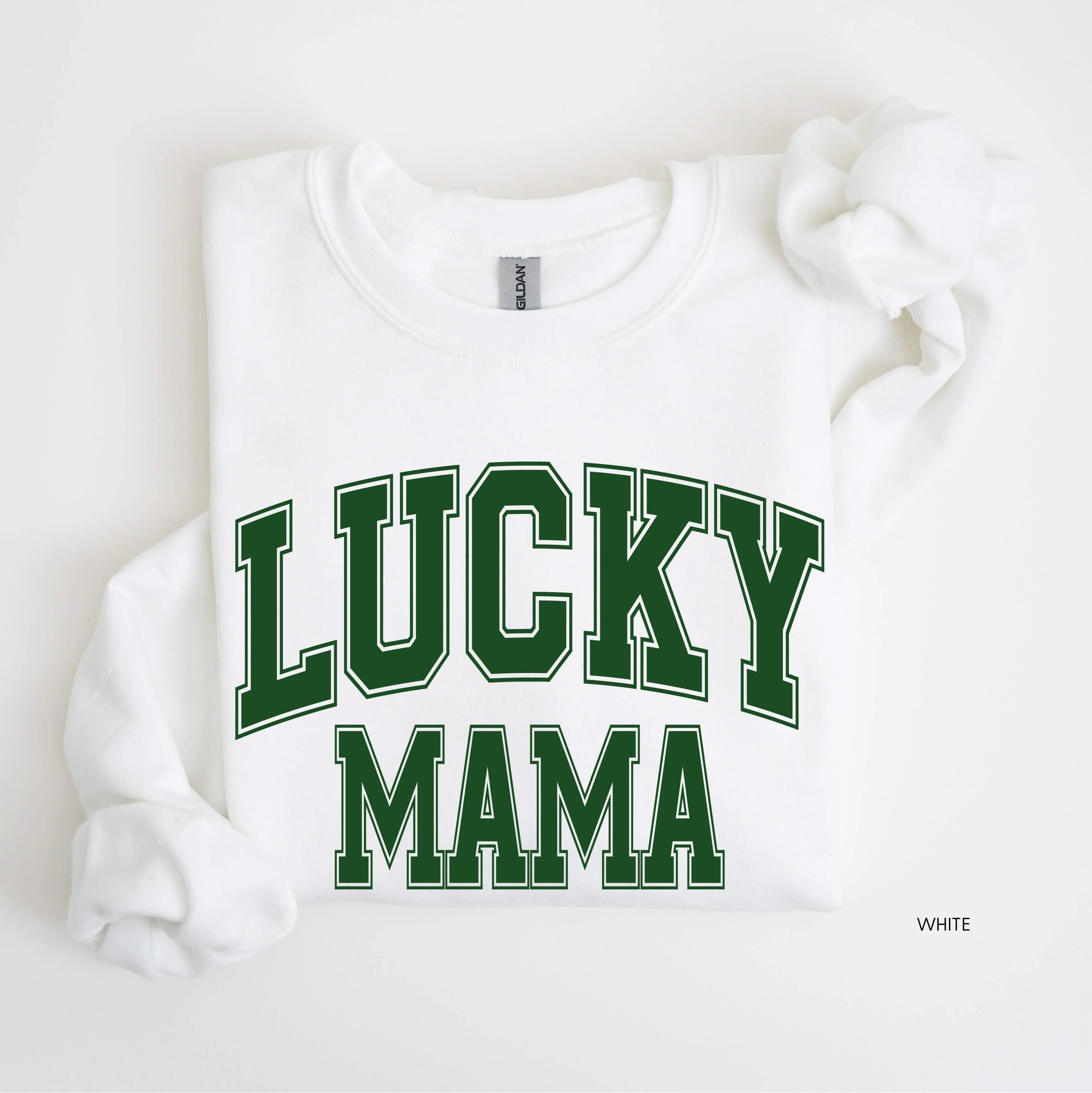 Lucky Mama - Varsity Outline - Basic Fleece - Image 6