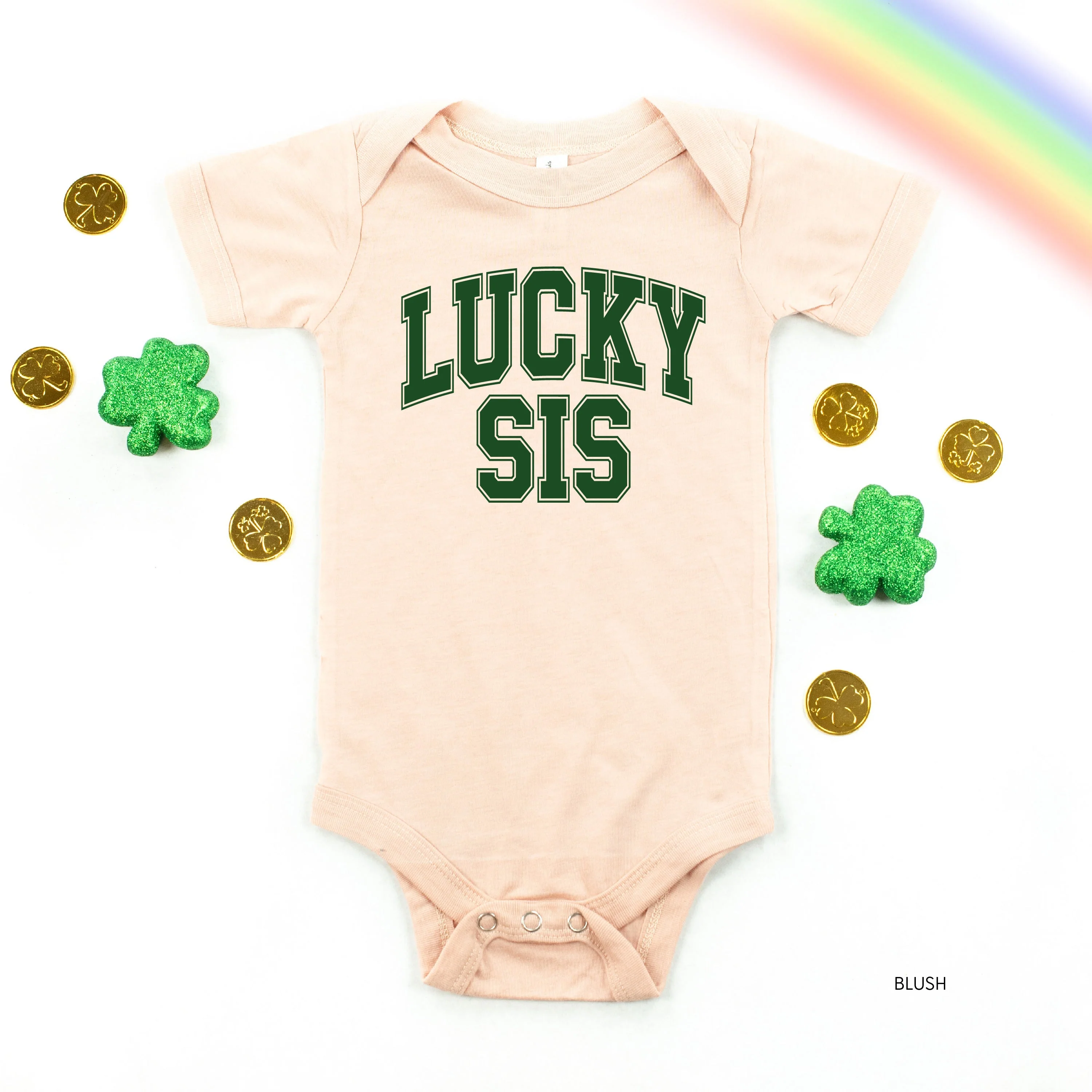 Lucky Sis - Varsity Outline - Infant Bodysuit/Tee